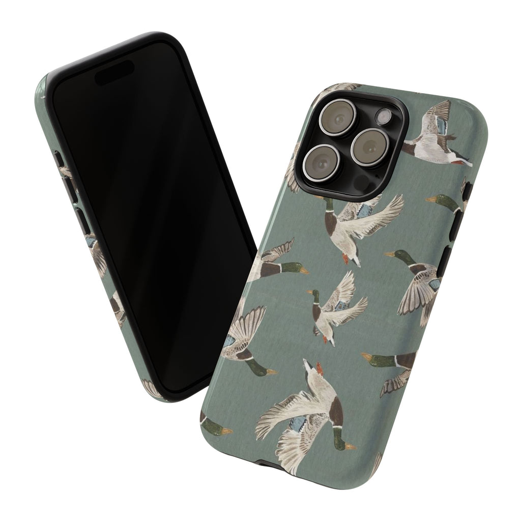 Mallard Ducks Pattern — Protective Bird Print iPhone Cover