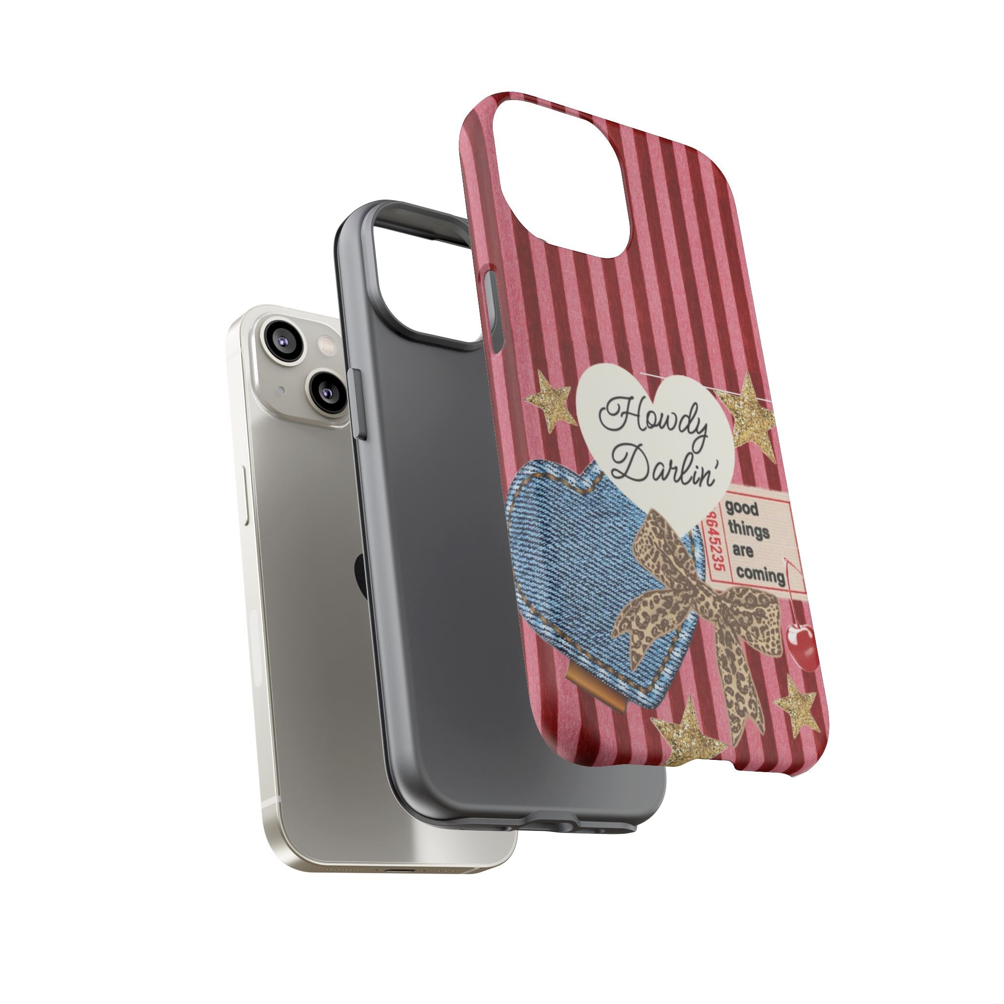 Howdy Darlin' Case — Denim Heart & Vintage Ticket Design