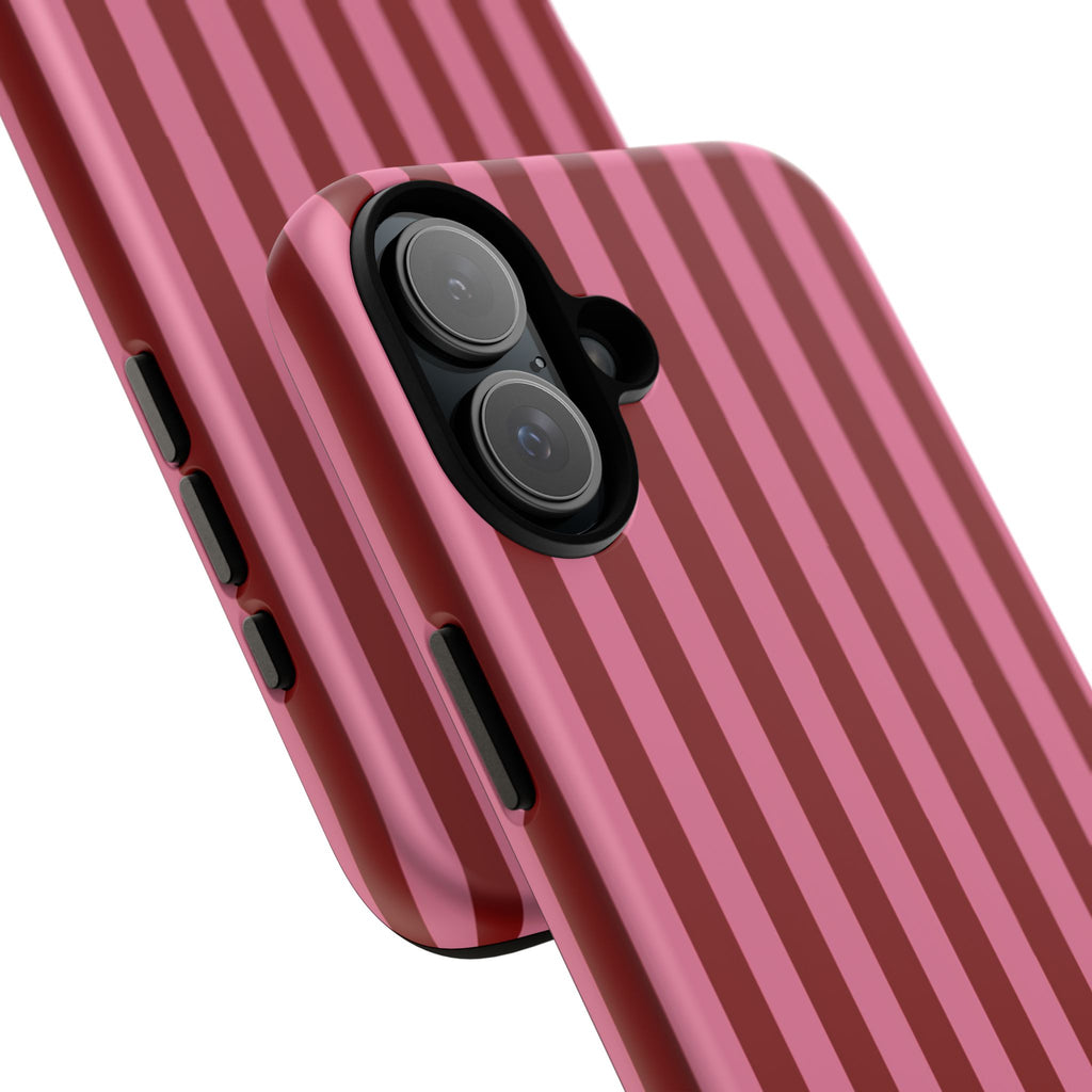 Ruby Red Stripes Case | Tough Phone Case