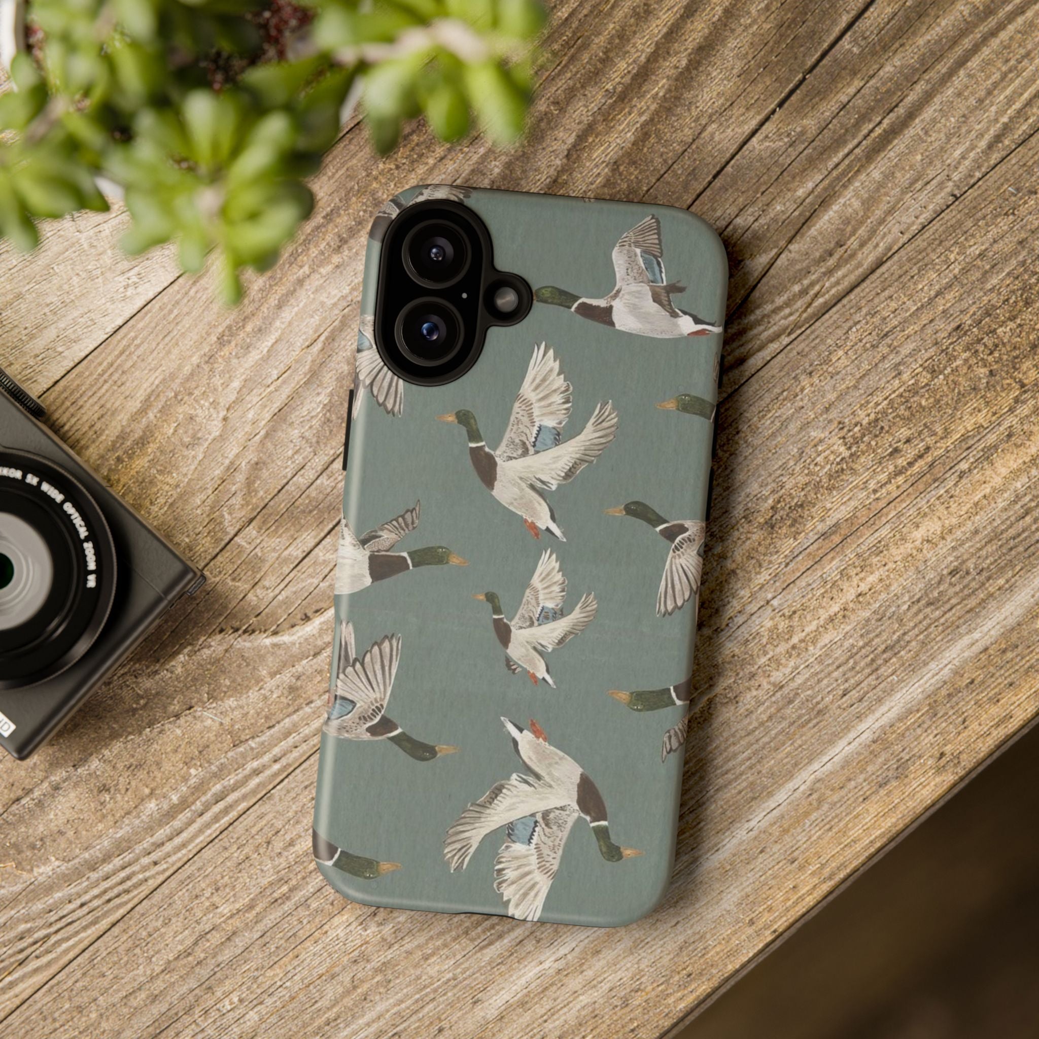 Mallard Ducks Pattern — Protective Bird Print iPhone Cover