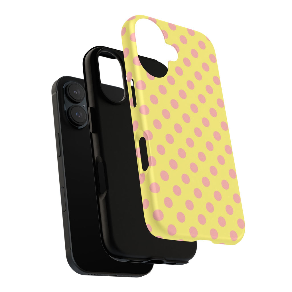 Yellow Polka Dot Phone Case — Cute Pink Dot Tough Case