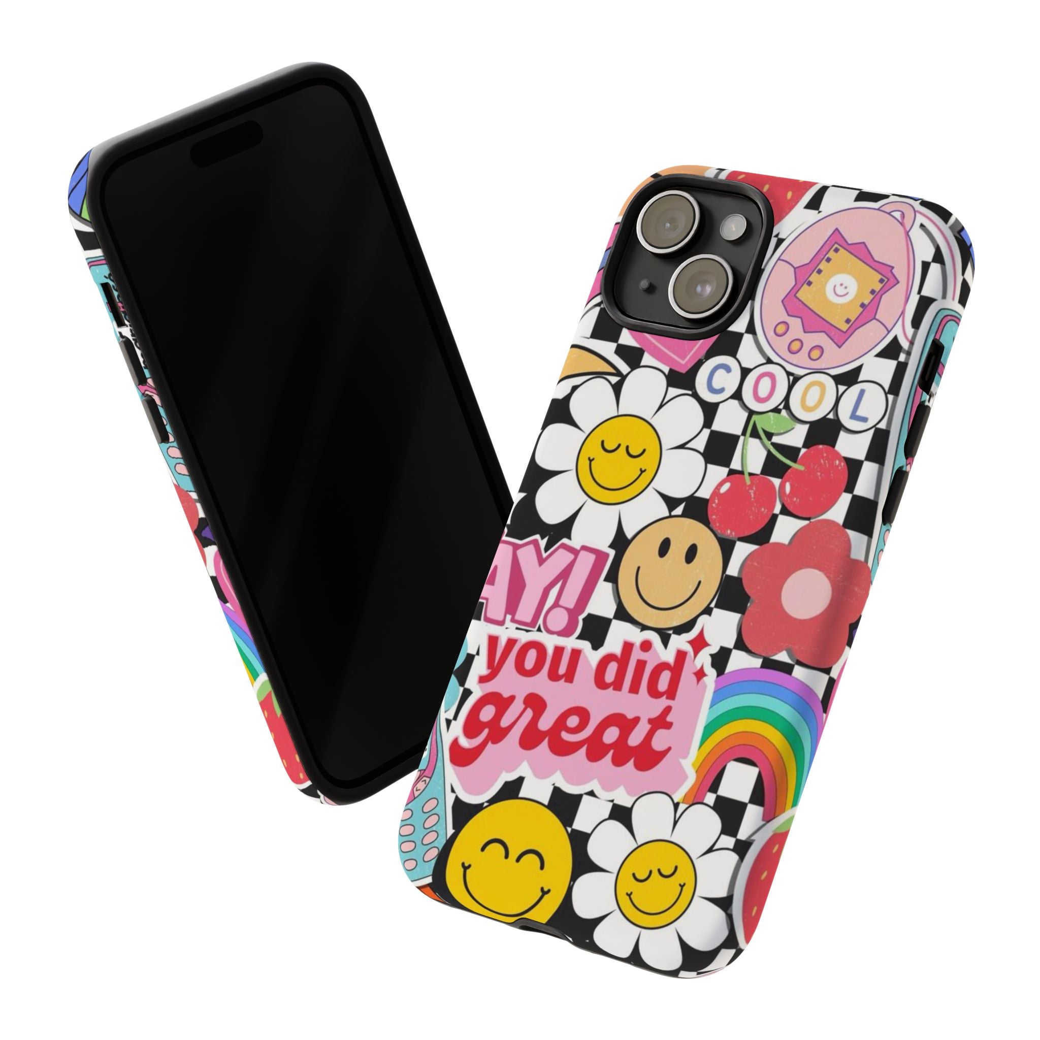 Retro Kawaii Sticker Collage, "You Did Great" Motivational Design