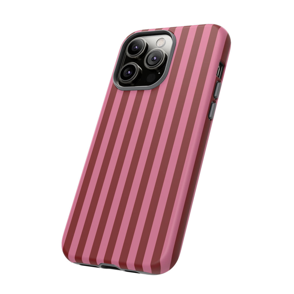 Ruby Red Stripes Case | Tough Phone Case