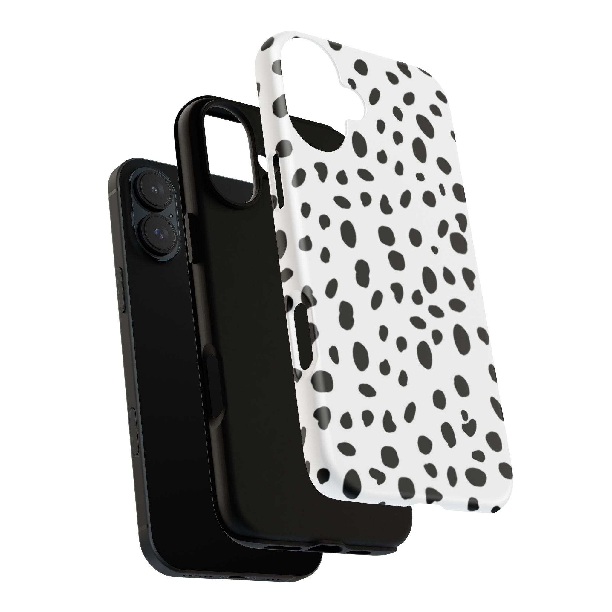 Dalmatian Spot Tough Phone Case — Black & White Protective Cover