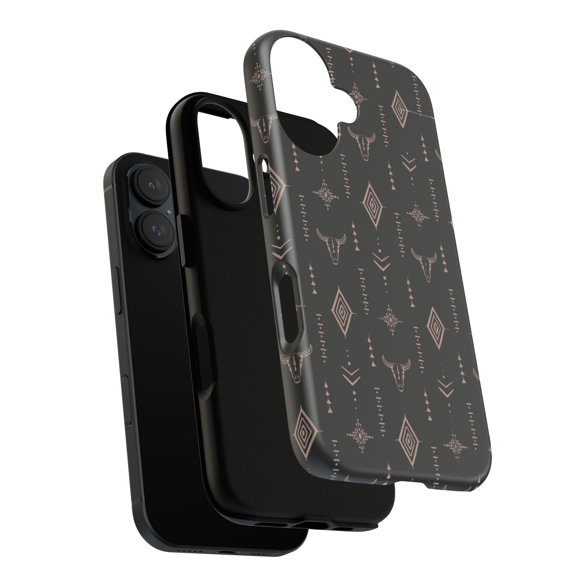Western Diamond Bull Tough Phone Case — Protective Southwestern Pattern