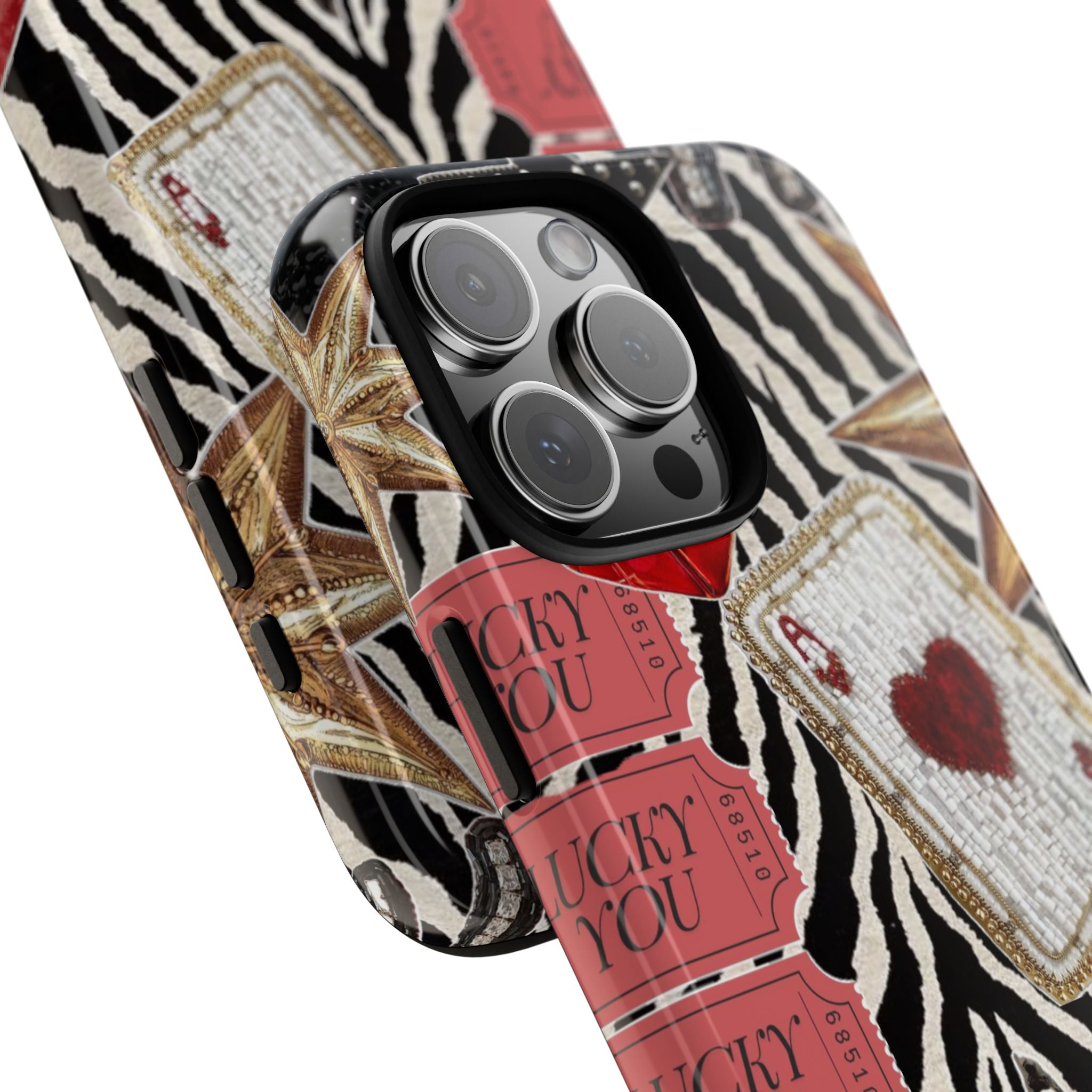 Retro Vegas Zebra Print- Durable Phone Case