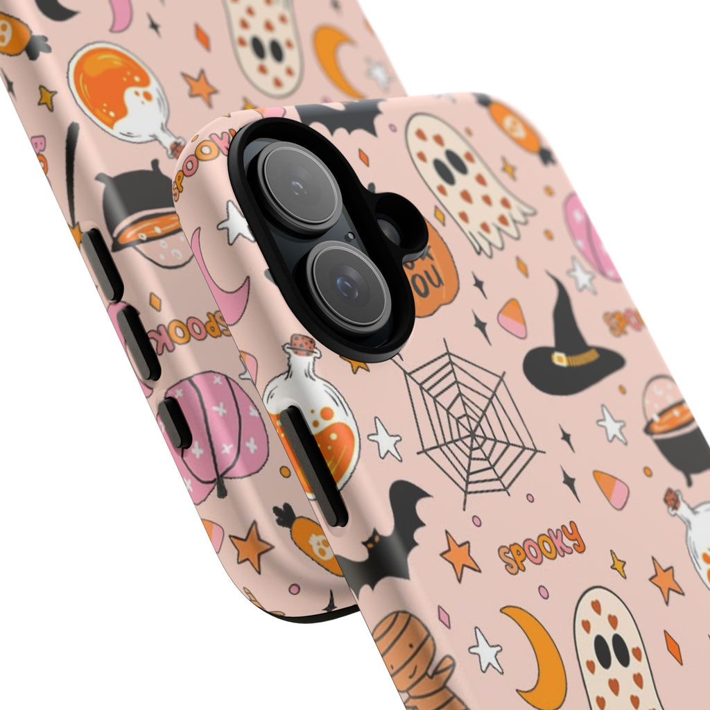 Spooky Halloween — Pink Ghosts, Witches, Candy & "Boo to You" Design
