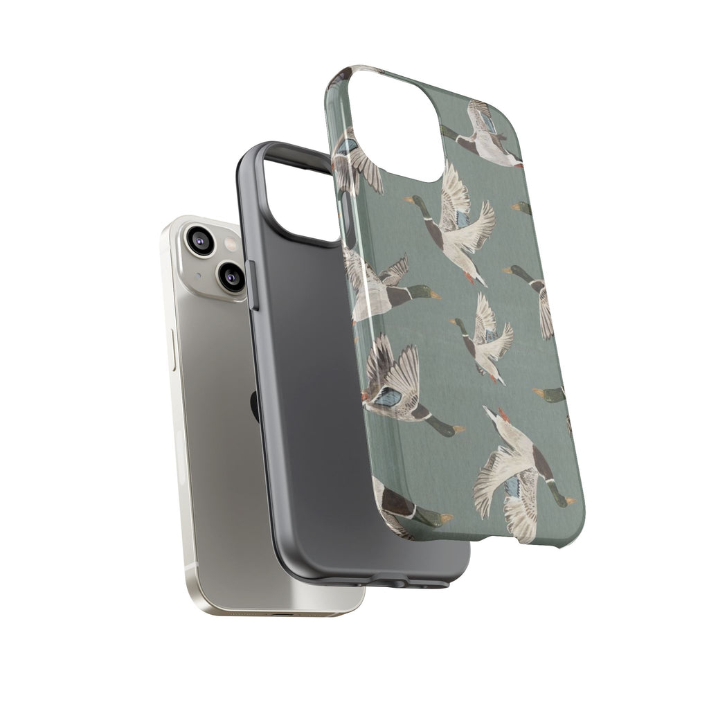 Mallard Ducks Pattern — Protective Bird Print iPhone Cover