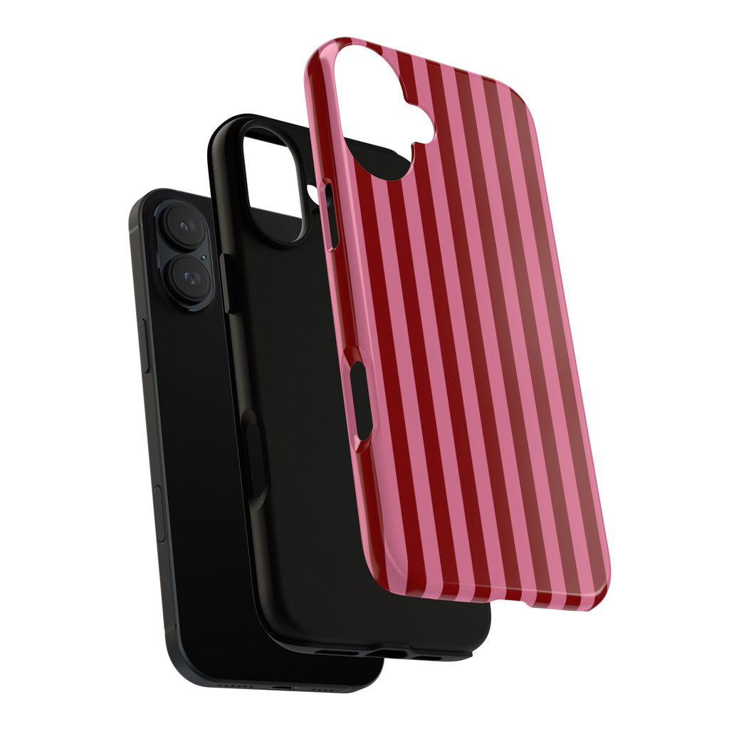 Ruby Red Stripes Case | Tough Phone Case
