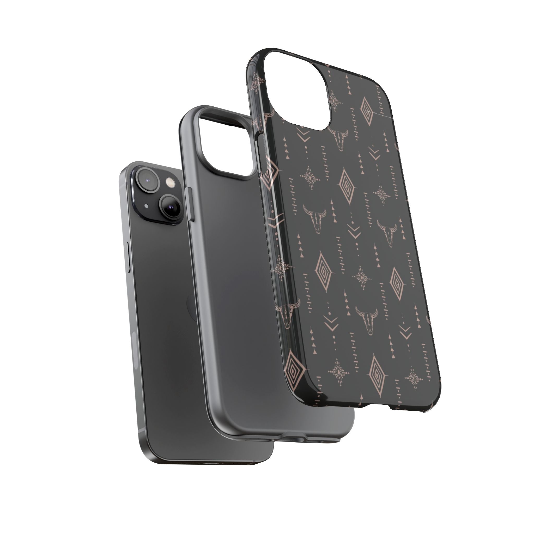 Western Diamond Bull Tough Phone Case — Protective Southwestern Pattern