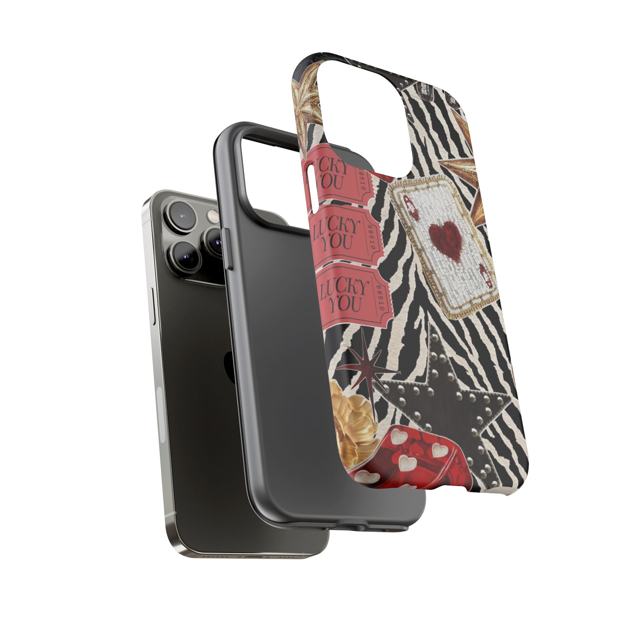 Retro Vegas Zebra Print- Durable Phone Case