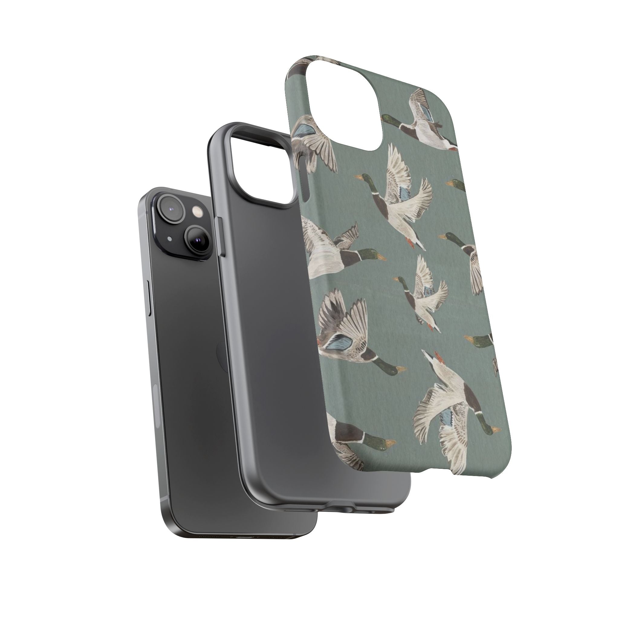 Mallard Ducks Pattern — Protective Bird Print iPhone Cover