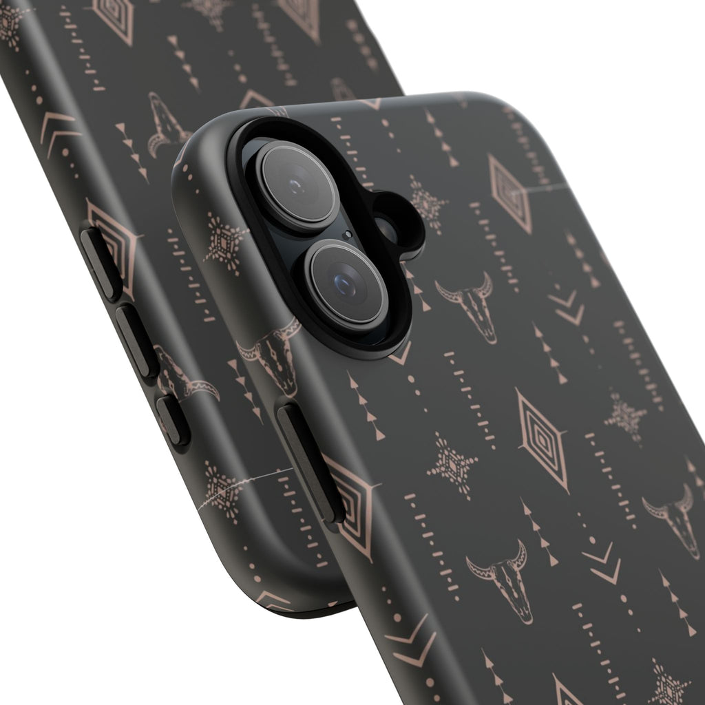 Western Diamond Bull Tough Phone Case — Protective Southwestern Pattern