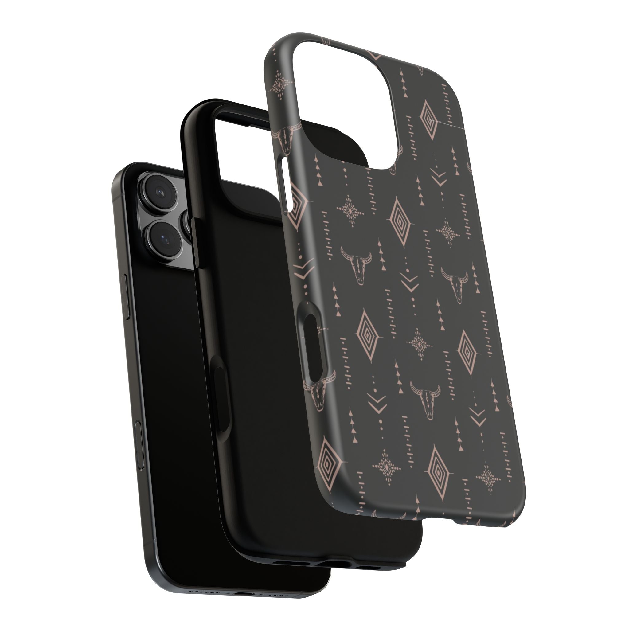 Western Diamond Bull Tough Phone Case — Protective Southwestern Pattern