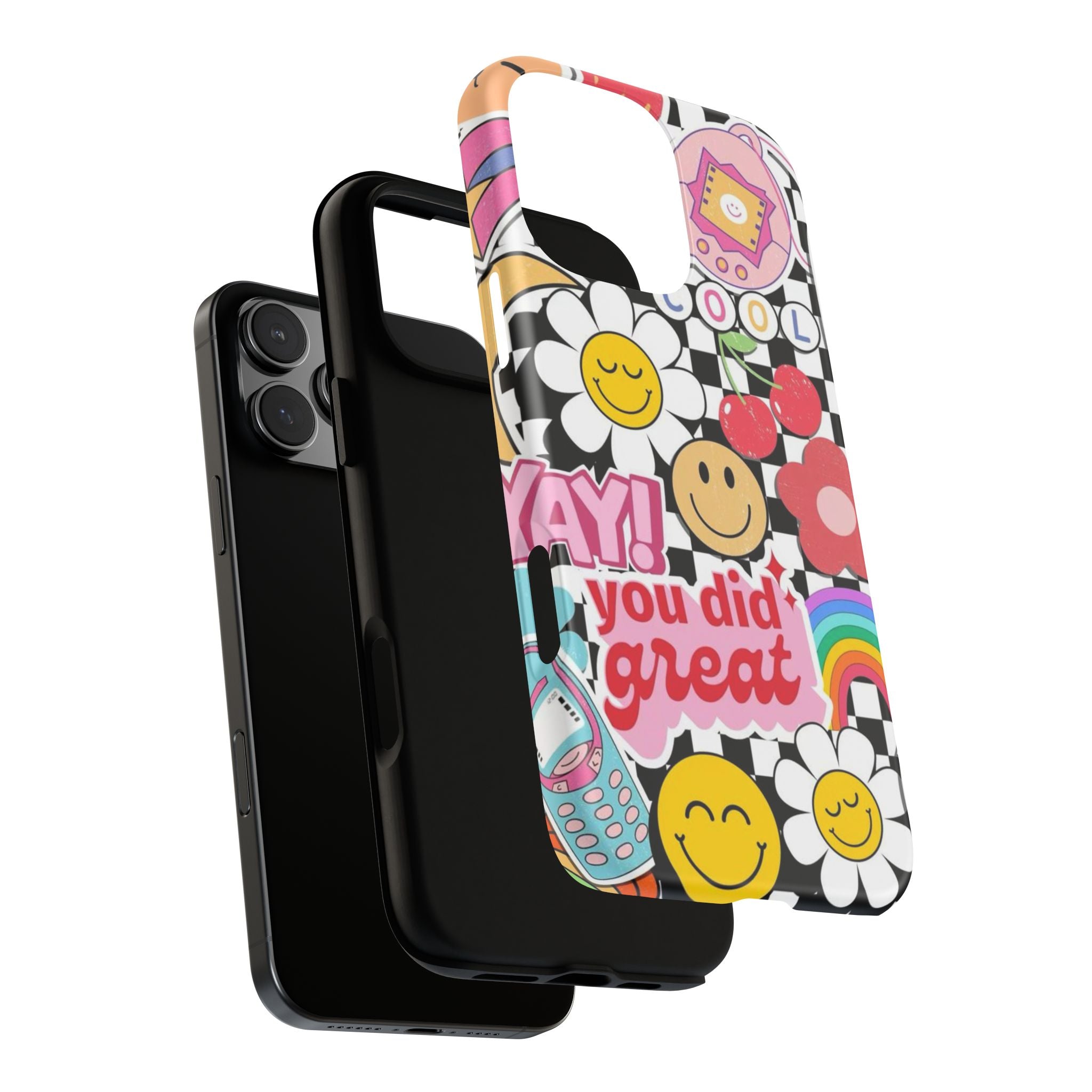Retro Kawaii Sticker Collage, "You Did Great" Motivational Design