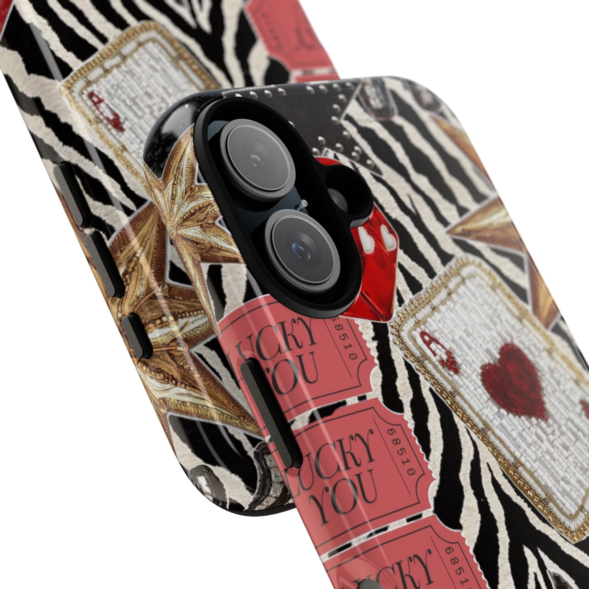 Retro Vegas Zebra Print- Durable Phone Case