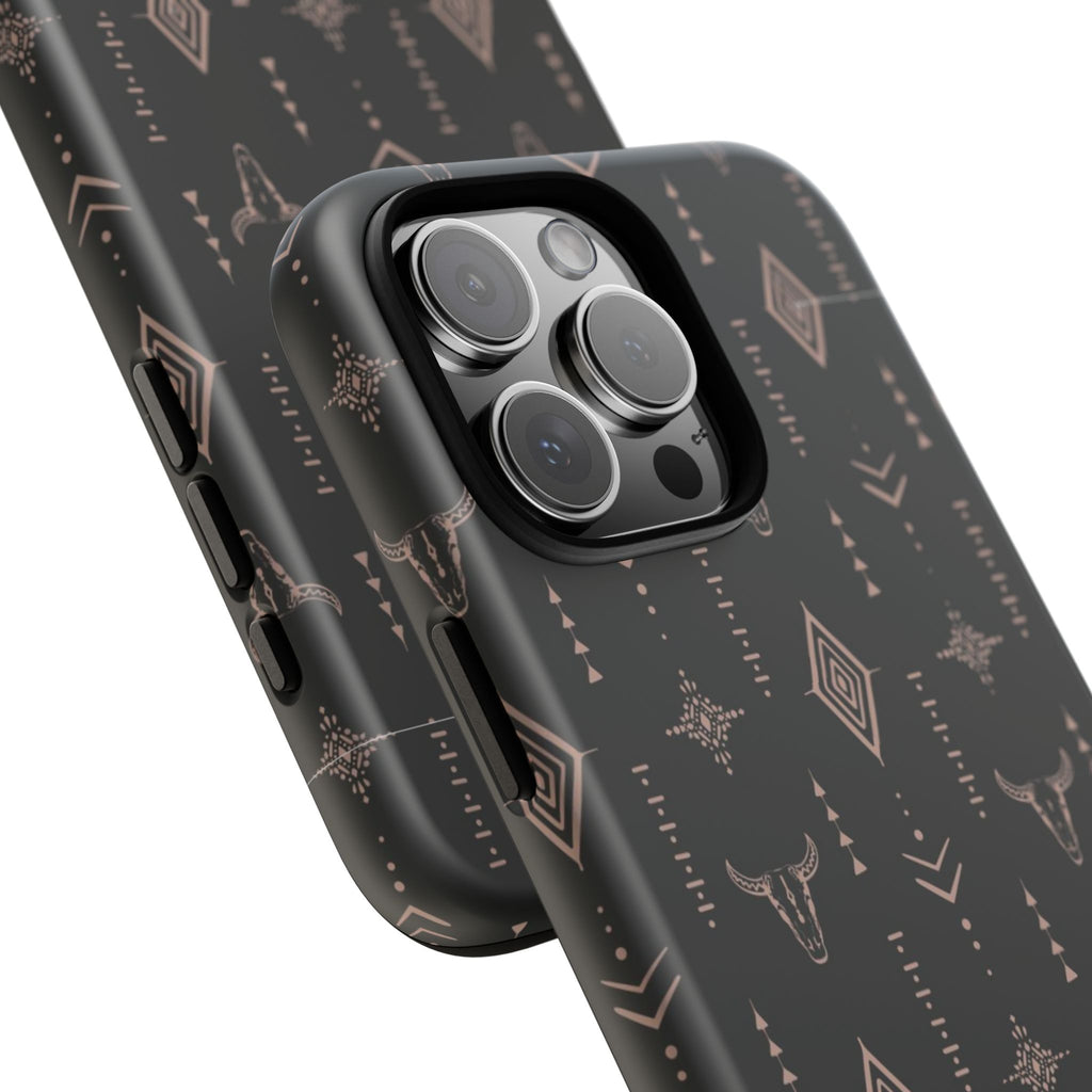 Western Diamond Bull Tough Phone Case — Protective Southwestern Pattern