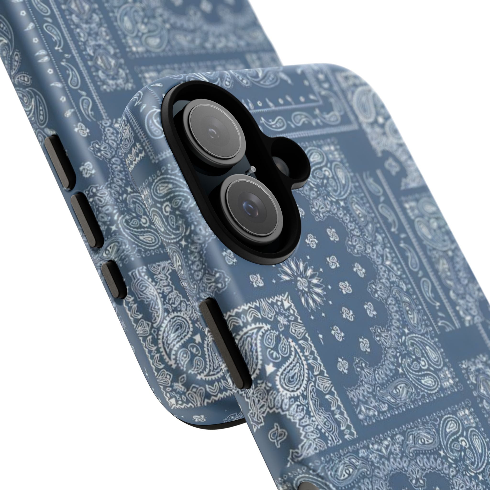 Blue Bandana Tough Phone Case — Rugged Protective iPhone Cover