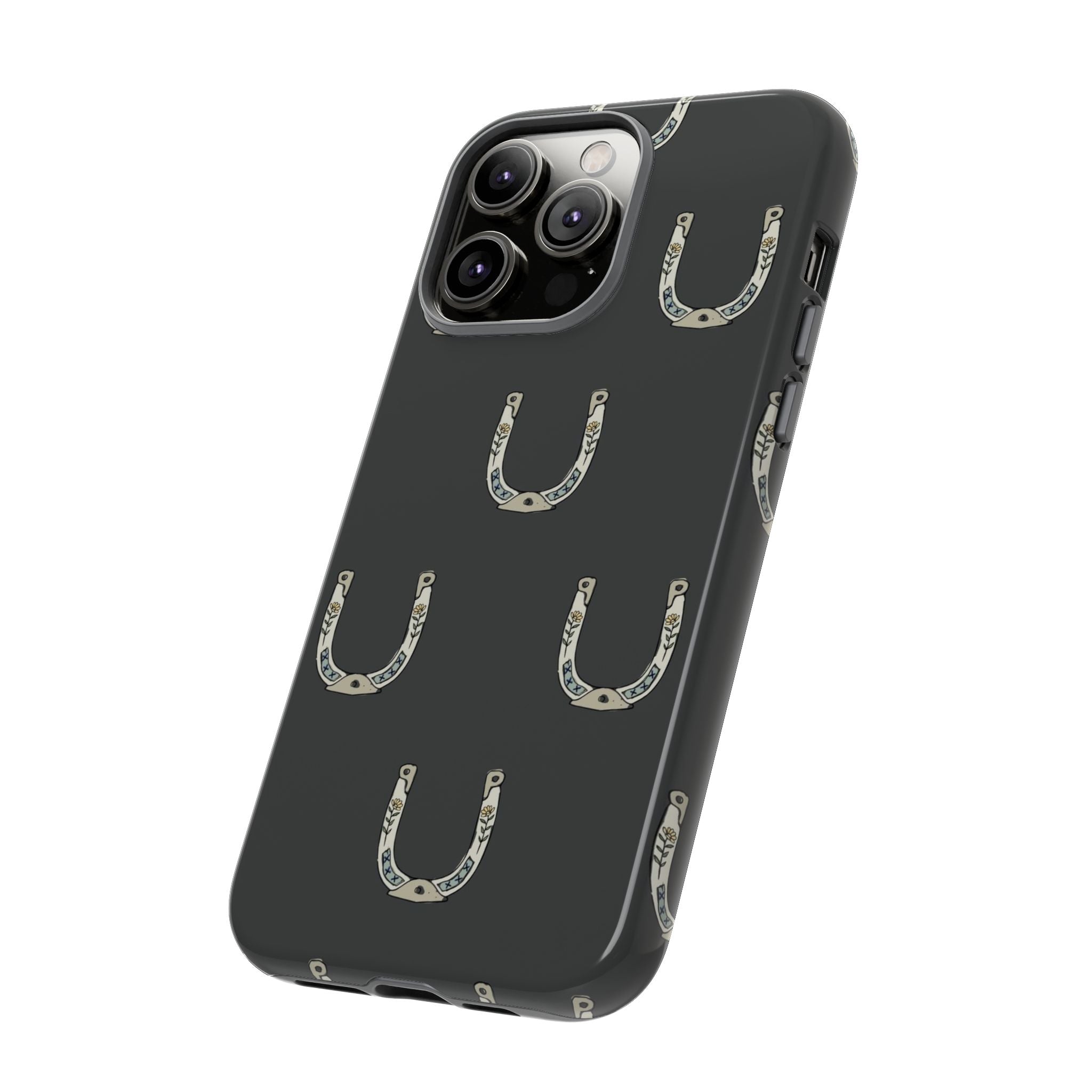 Lucky Horseshoe  — Lucky Rustic Grey iPhone Cover