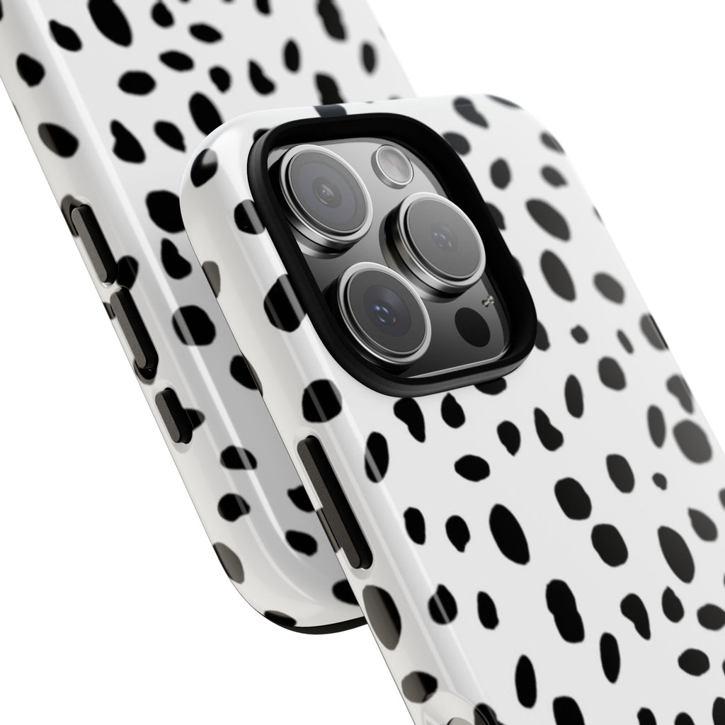 Dalmatian Spot Tough Phone Case — Black & White Protective Cover