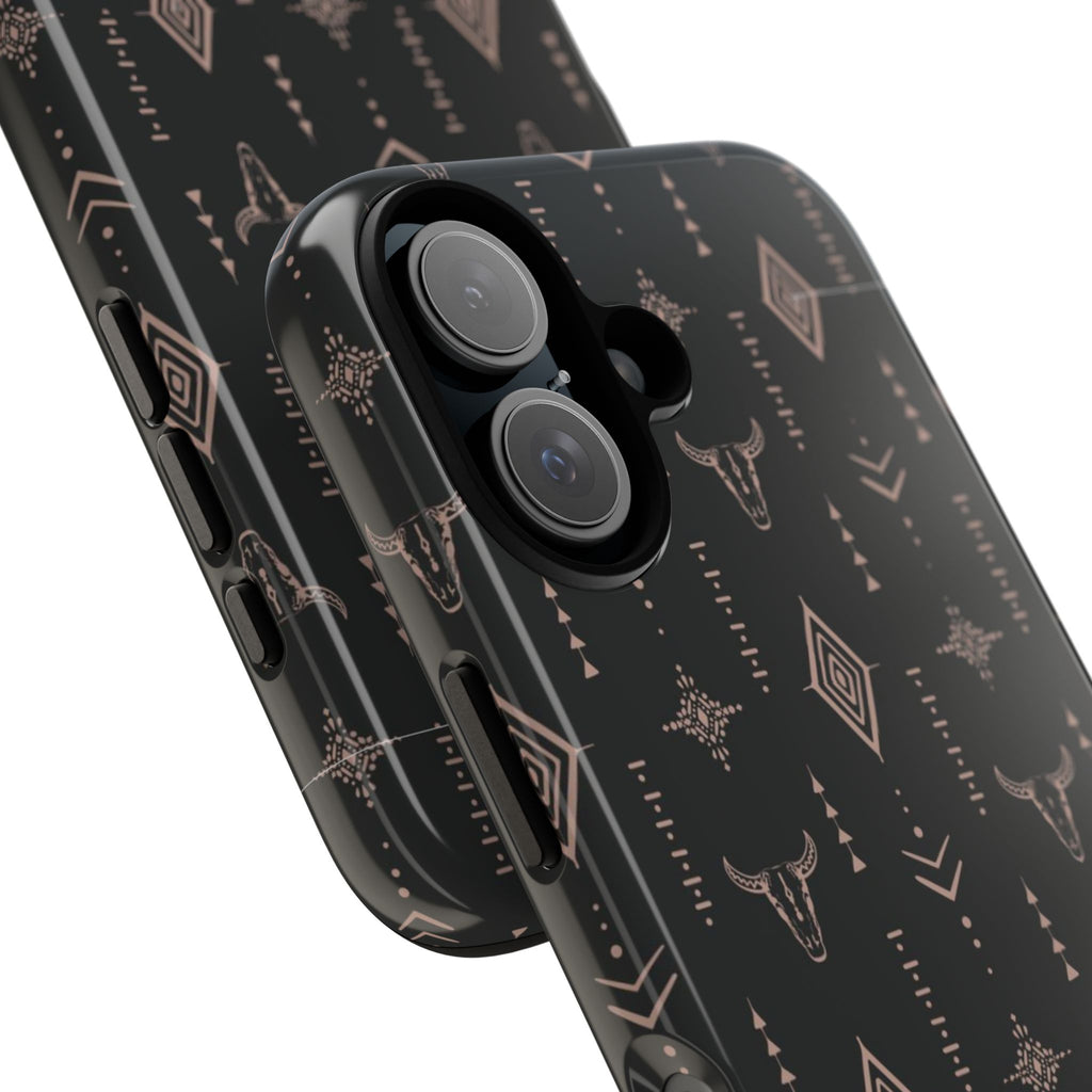 Western Diamond Bull Tough Phone Case — Protective Southwestern Pattern