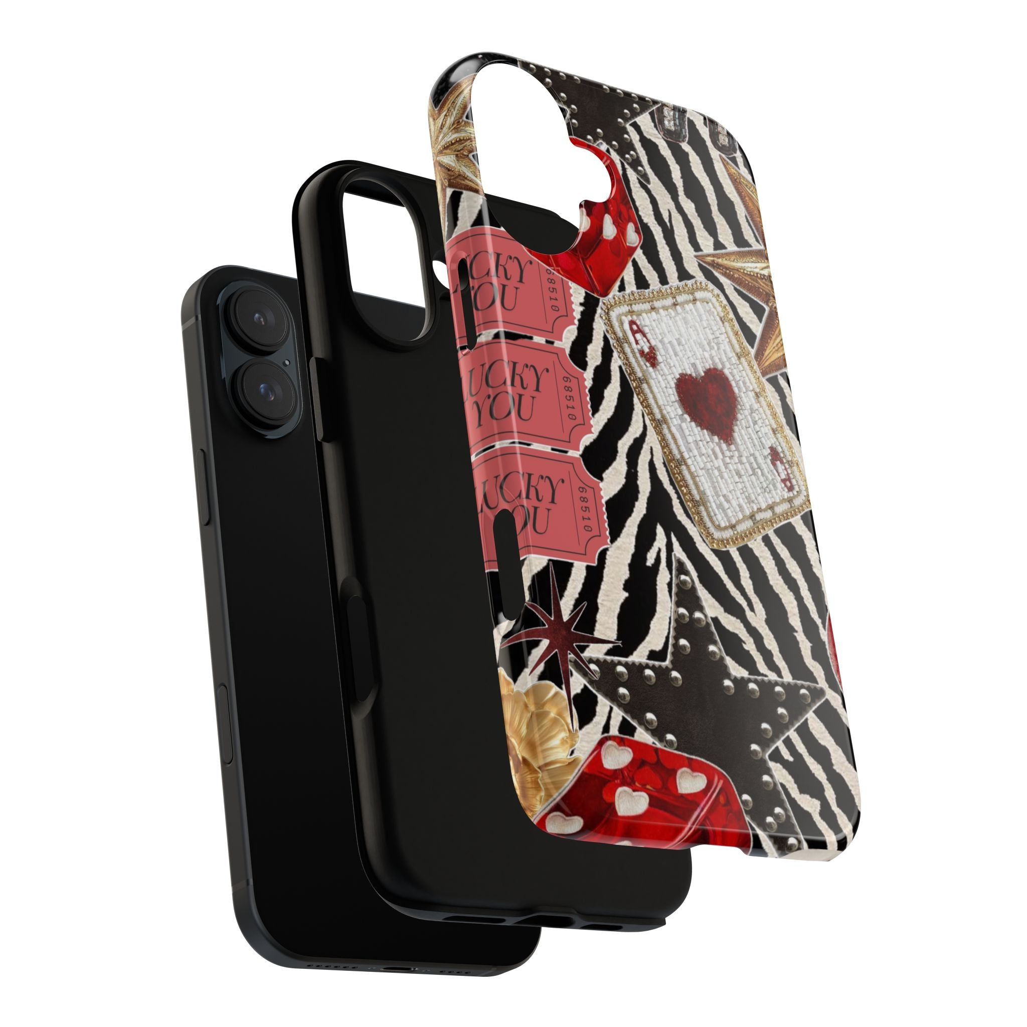 Retro Vegas Zebra Print- Durable Phone Case