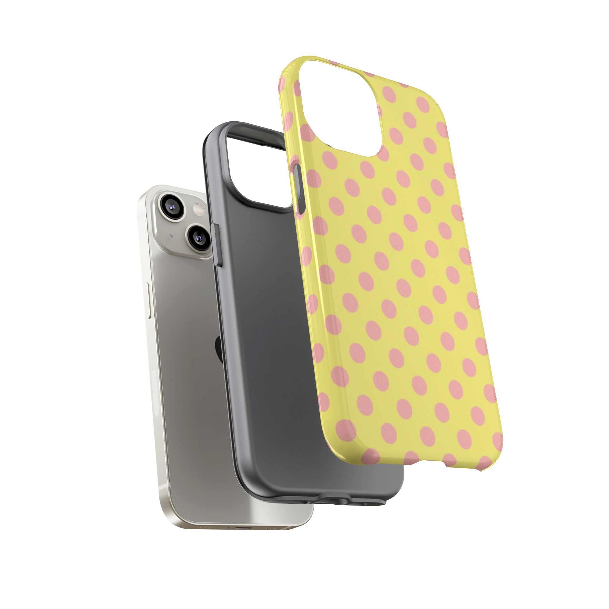 Yellow Polka Dot Phone Case — Cute Pink Dot Tough Case