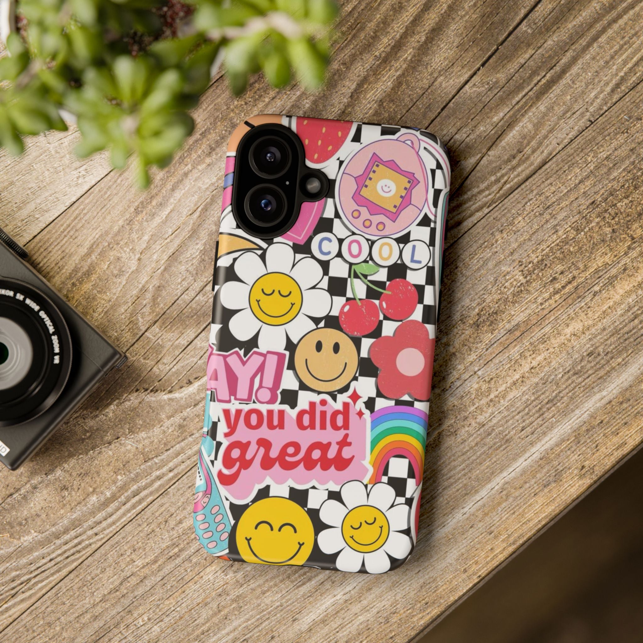 Retro Kawaii Sticker Collage, "You Did Great" Motivational Design