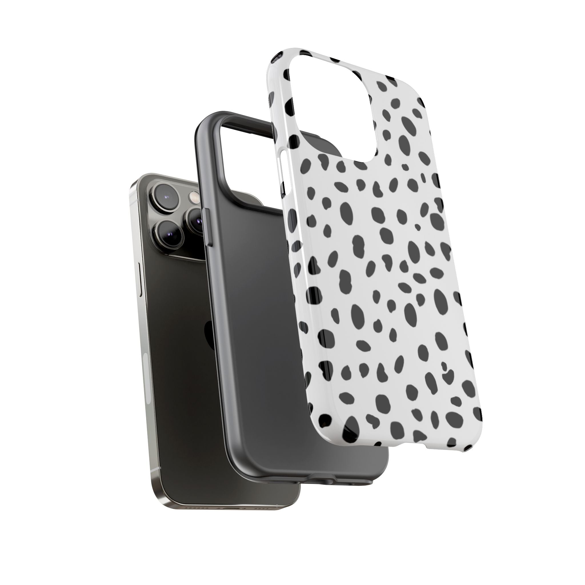Dalmatian Spot Tough Phone Case — Black & White Protective Cover
