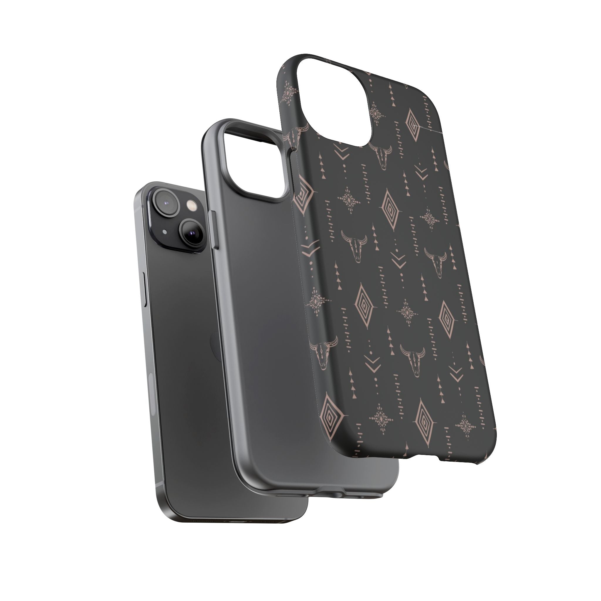 Western Diamond Bull Tough Phone Case — Protective Southwestern Pattern