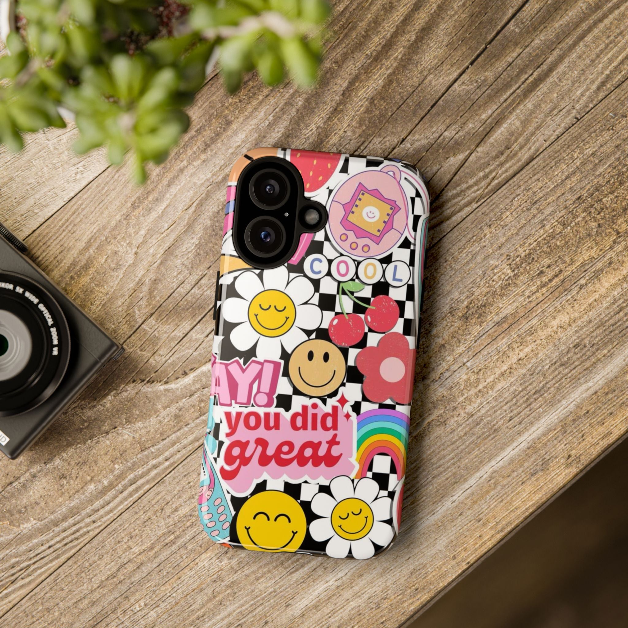 Retro Kawaii Sticker Collage, "You Did Great" Motivational Design