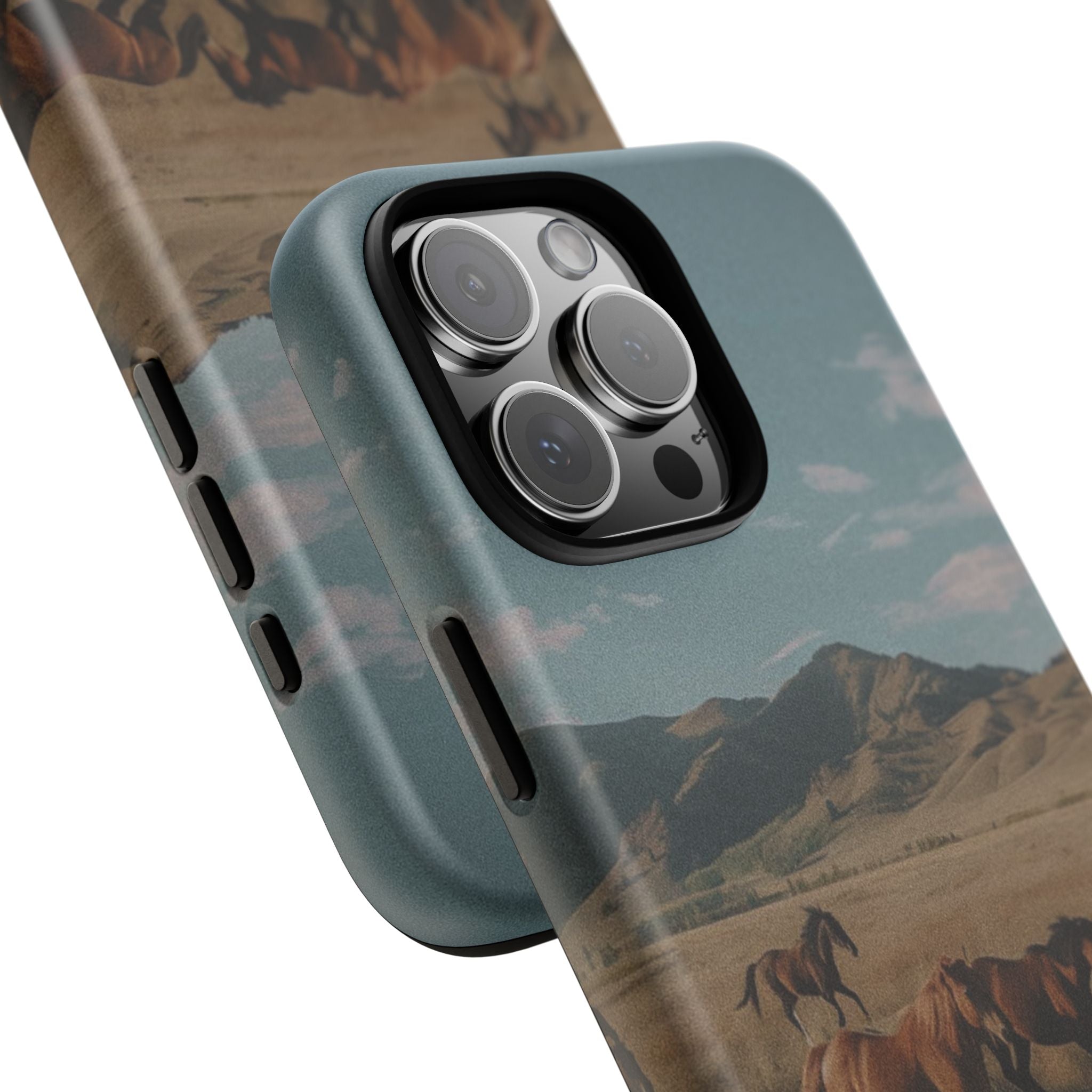 Wild Mustang – Durable Protective iPhone Case with Scenic Desert Horse Design