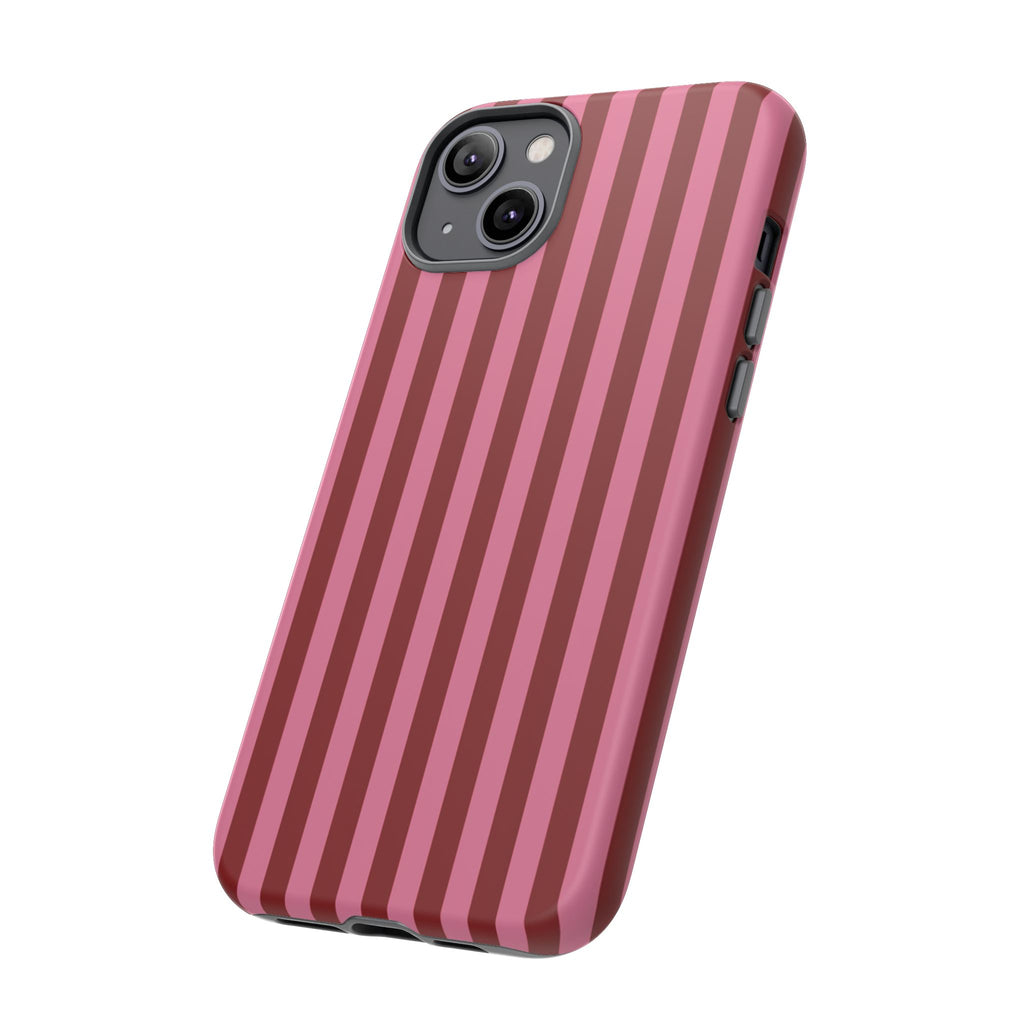 Ruby Red Stripes Case | Tough Phone Case