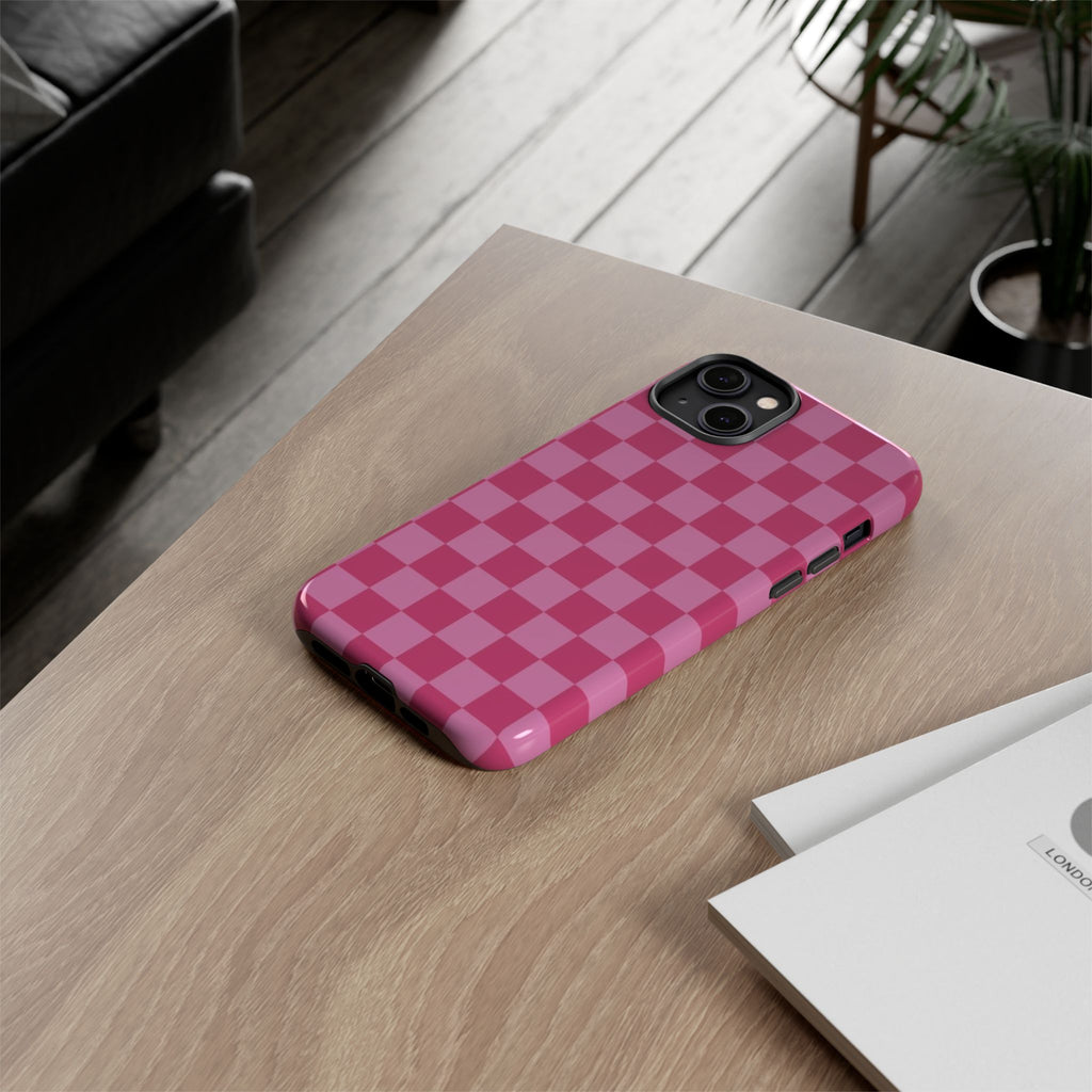 Barbie Pink Checkers - Durable Protective iPhone Cover