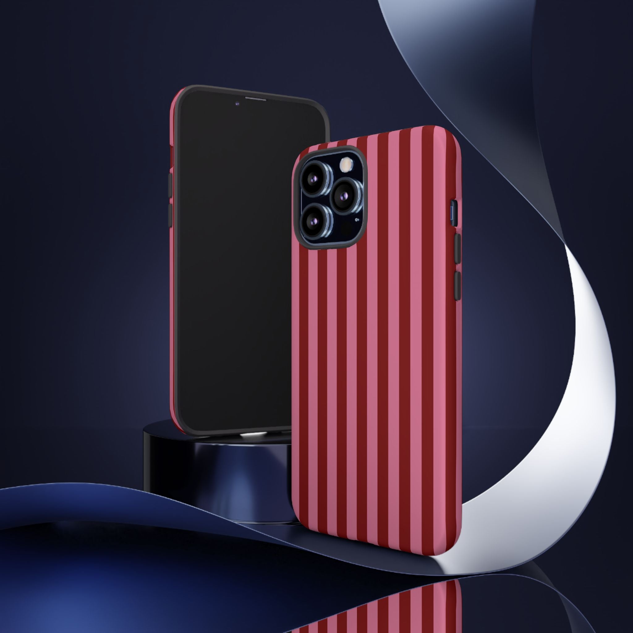 Ruby Red Stripes Case | Tough Phone Case