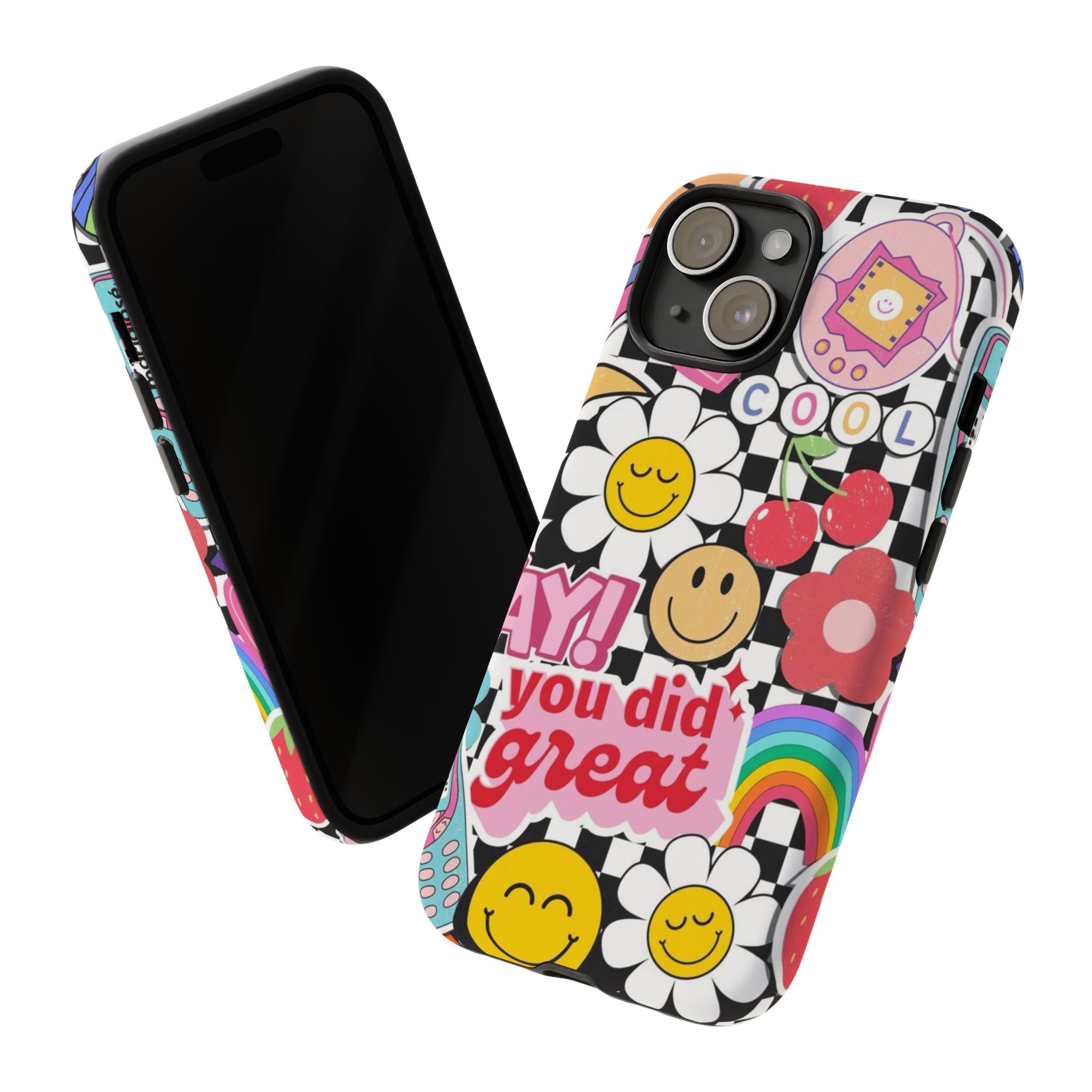 Retro Kawaii Sticker Collage, "You Did Great" Motivational Design