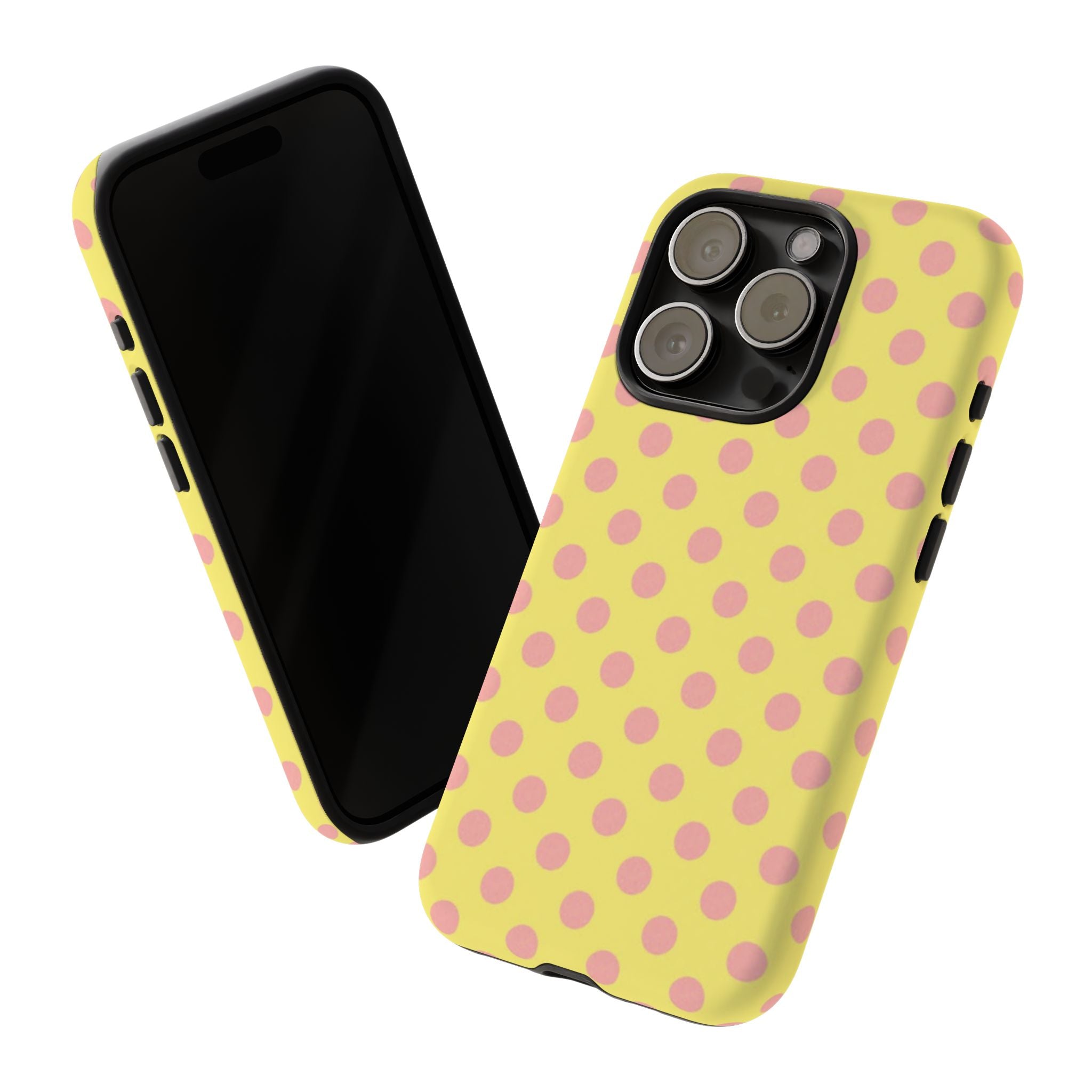 Yellow Polka Dot Phone Case — Cute Pink Dot Tough Case