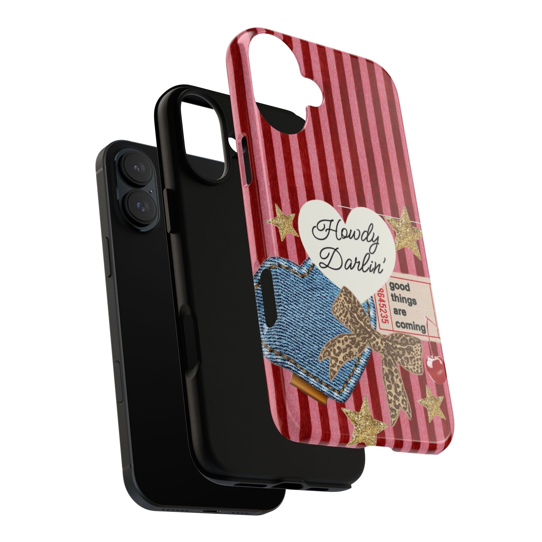 Howdy Darlin' Case — Denim Heart & Vintage Ticket Design