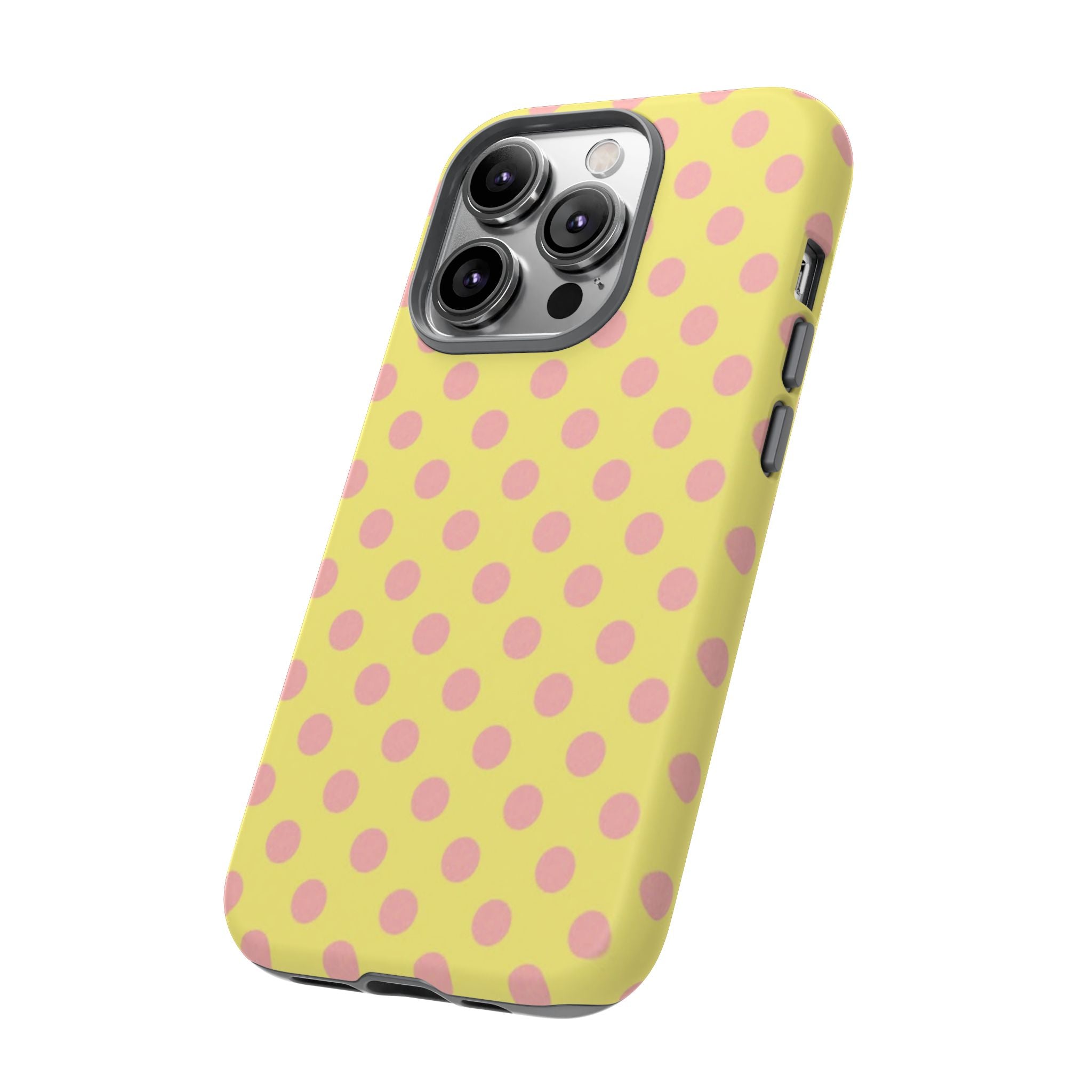 Yellow Polka Dot Phone Case — Cute Pink Dot Tough Case