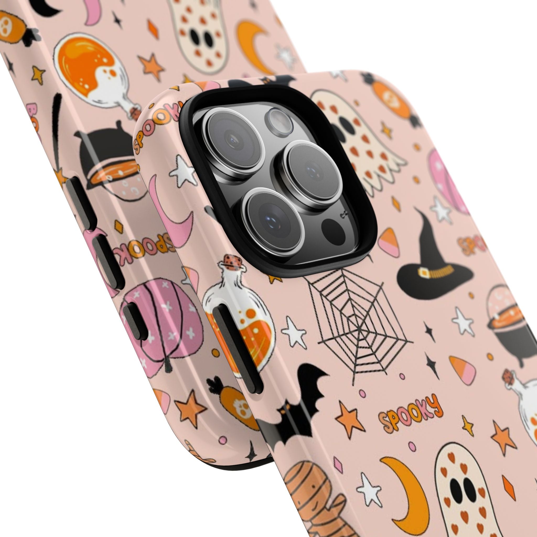 Spooky Halloween — Pink Ghosts, Witches, Candy & "Boo to You" Design