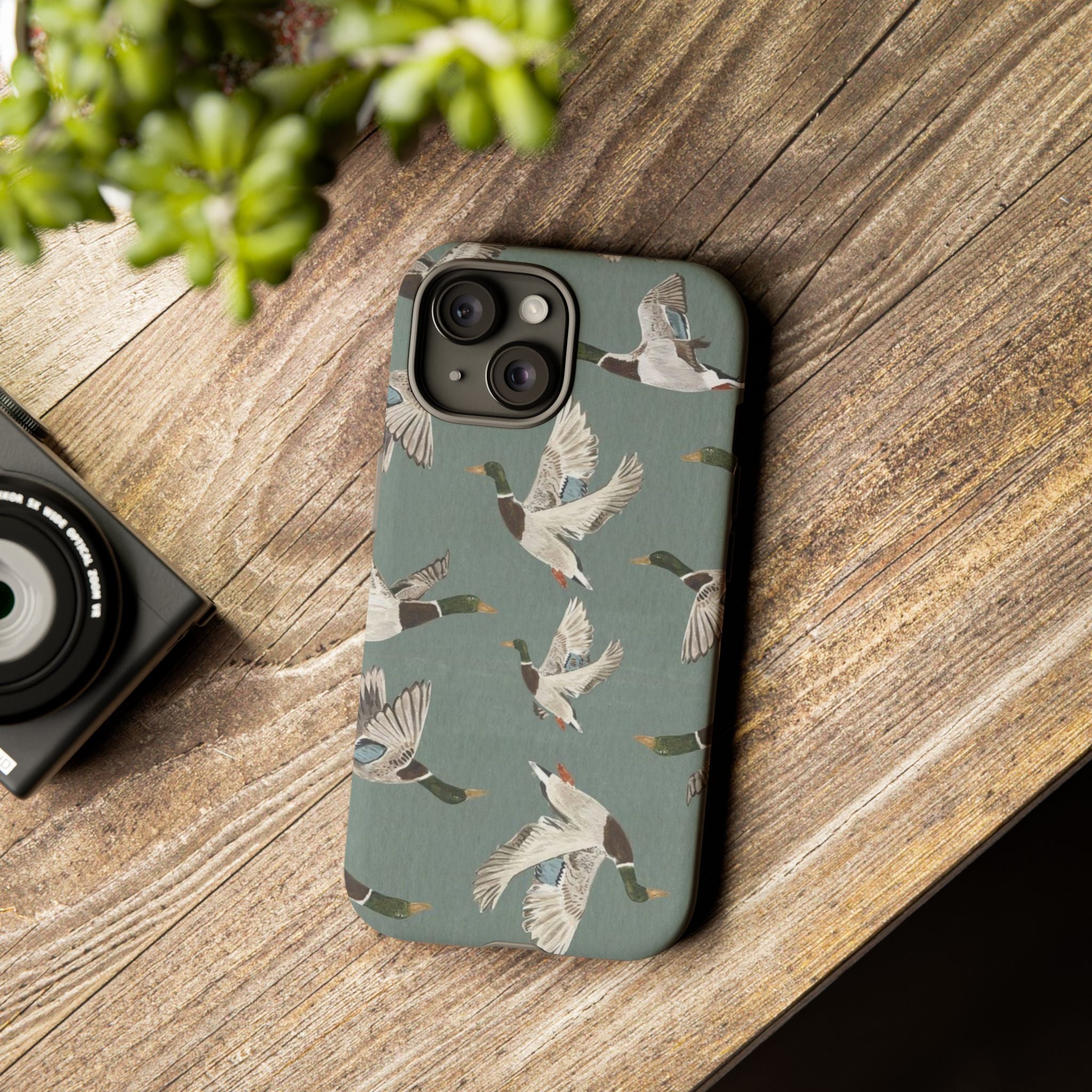 Mallard Ducks Pattern — Protective Bird Print iPhone Cover