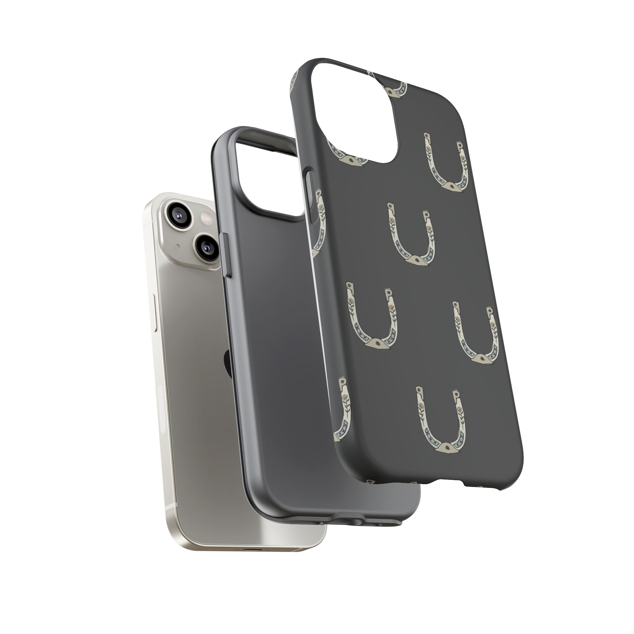 Lucky Horseshoe  — Lucky Rustic Grey iPhone Cover