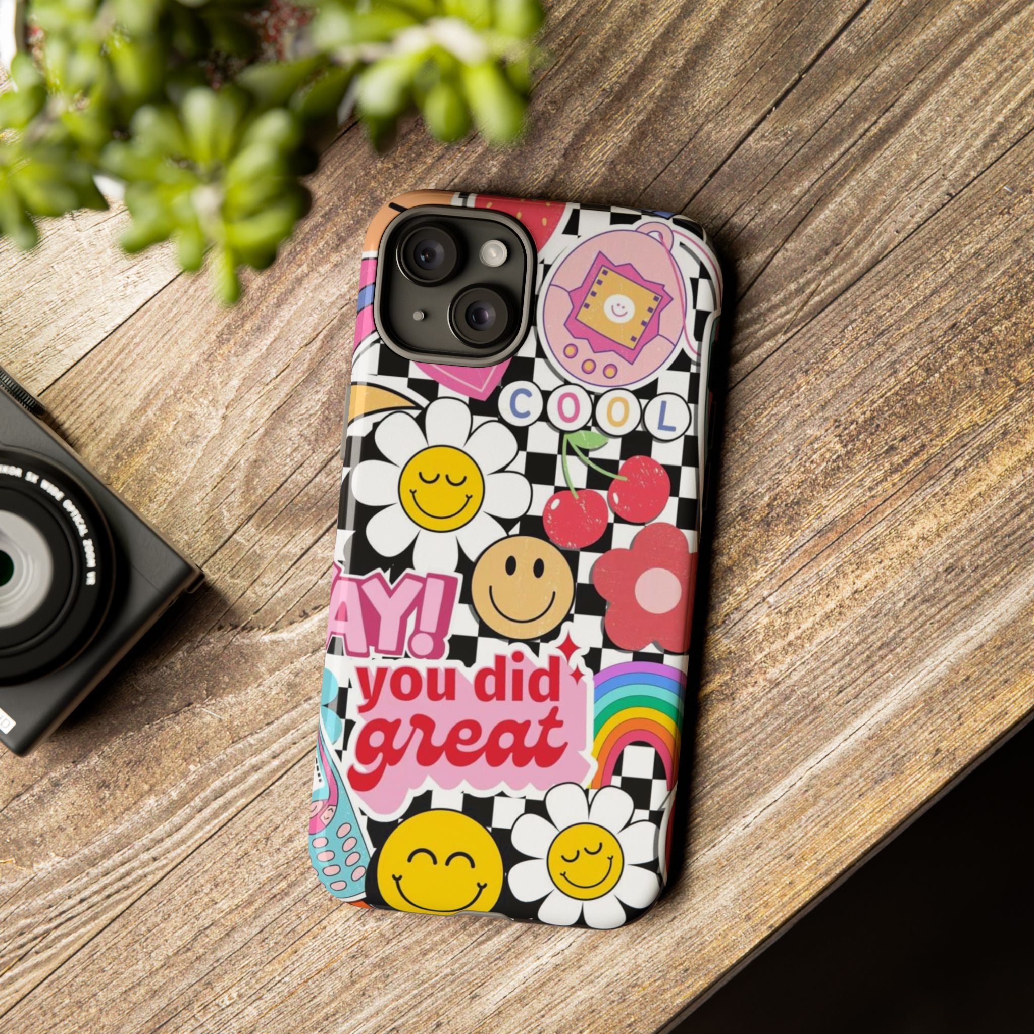 Retro Kawaii Sticker Collage, "You Did Great" Motivational Design