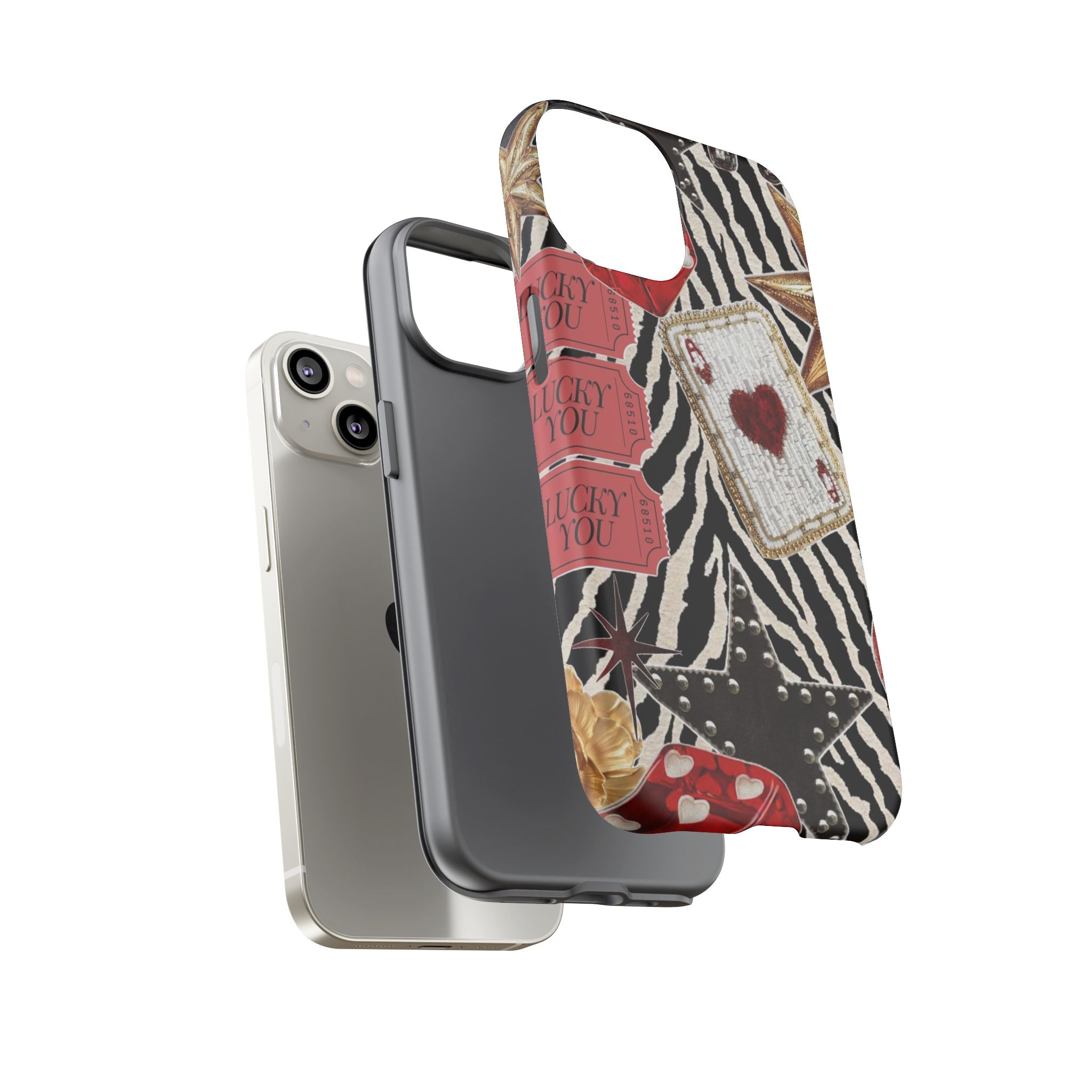 Retro Vegas Zebra Print- Durable Phone Case