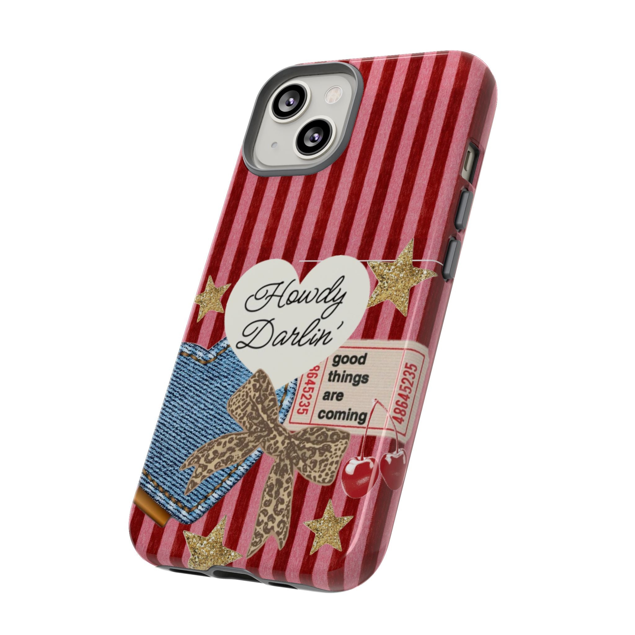 Howdy Darlin' Case — Denim Heart & Vintage Ticket Design