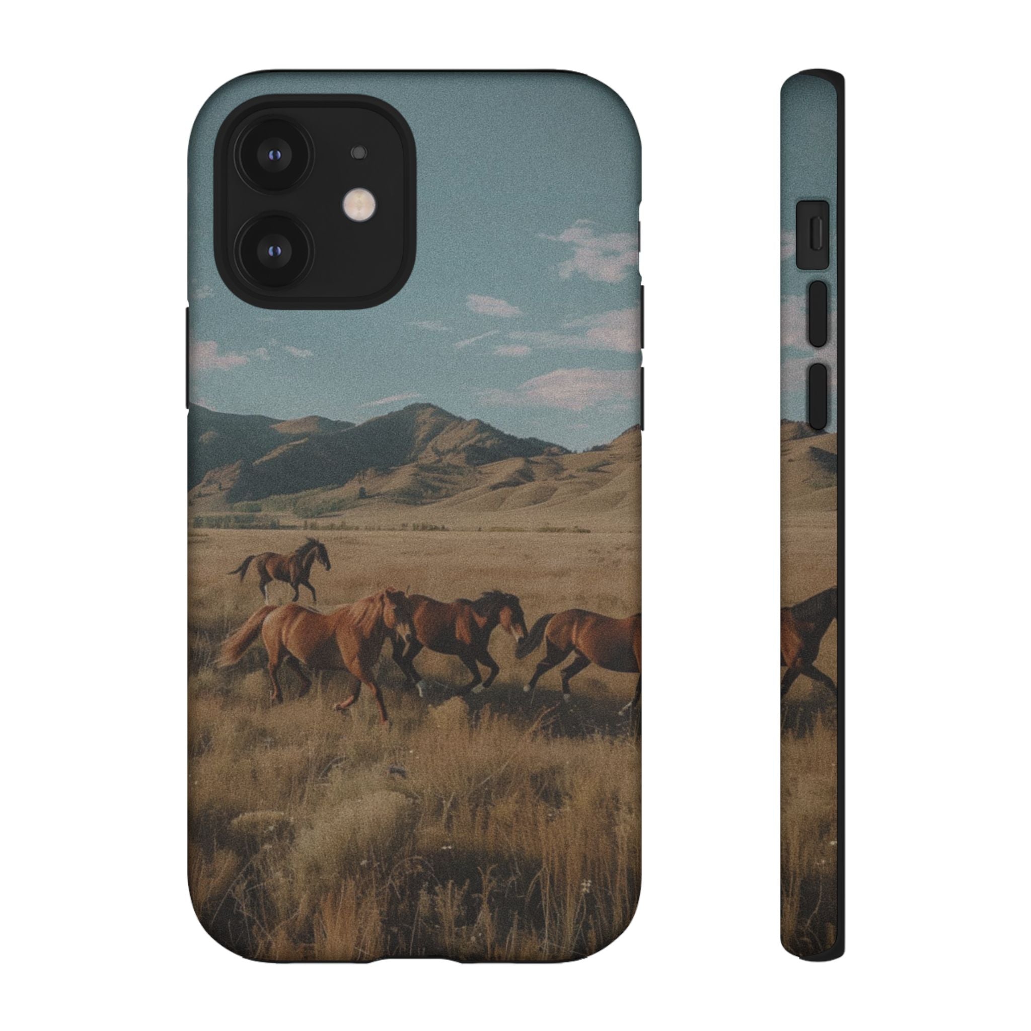 Wild Mustang – Durable Protective iPhone Case with Scenic Desert Horse Design