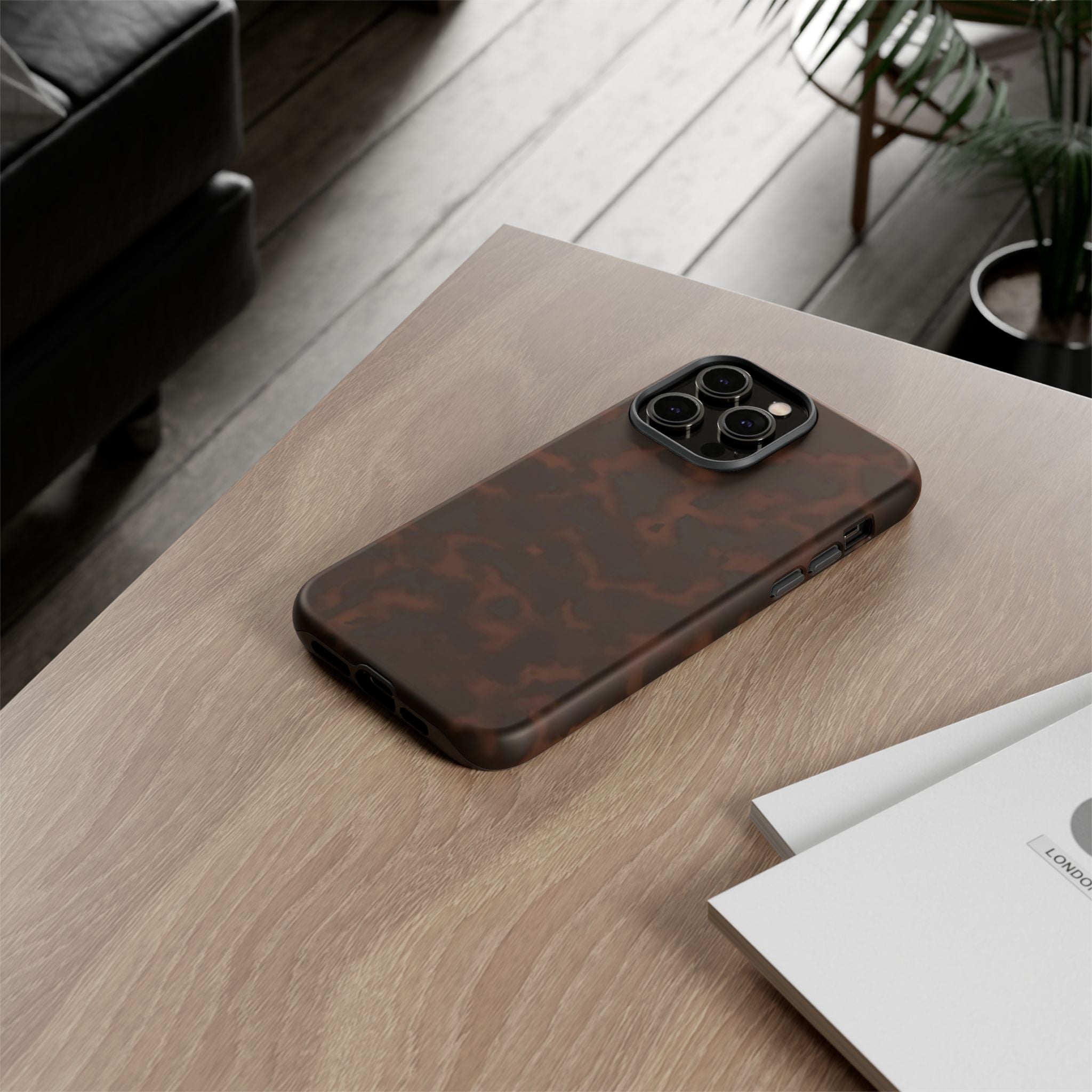 Tortie Brown — Dark Tortoiseshell Protective Cover