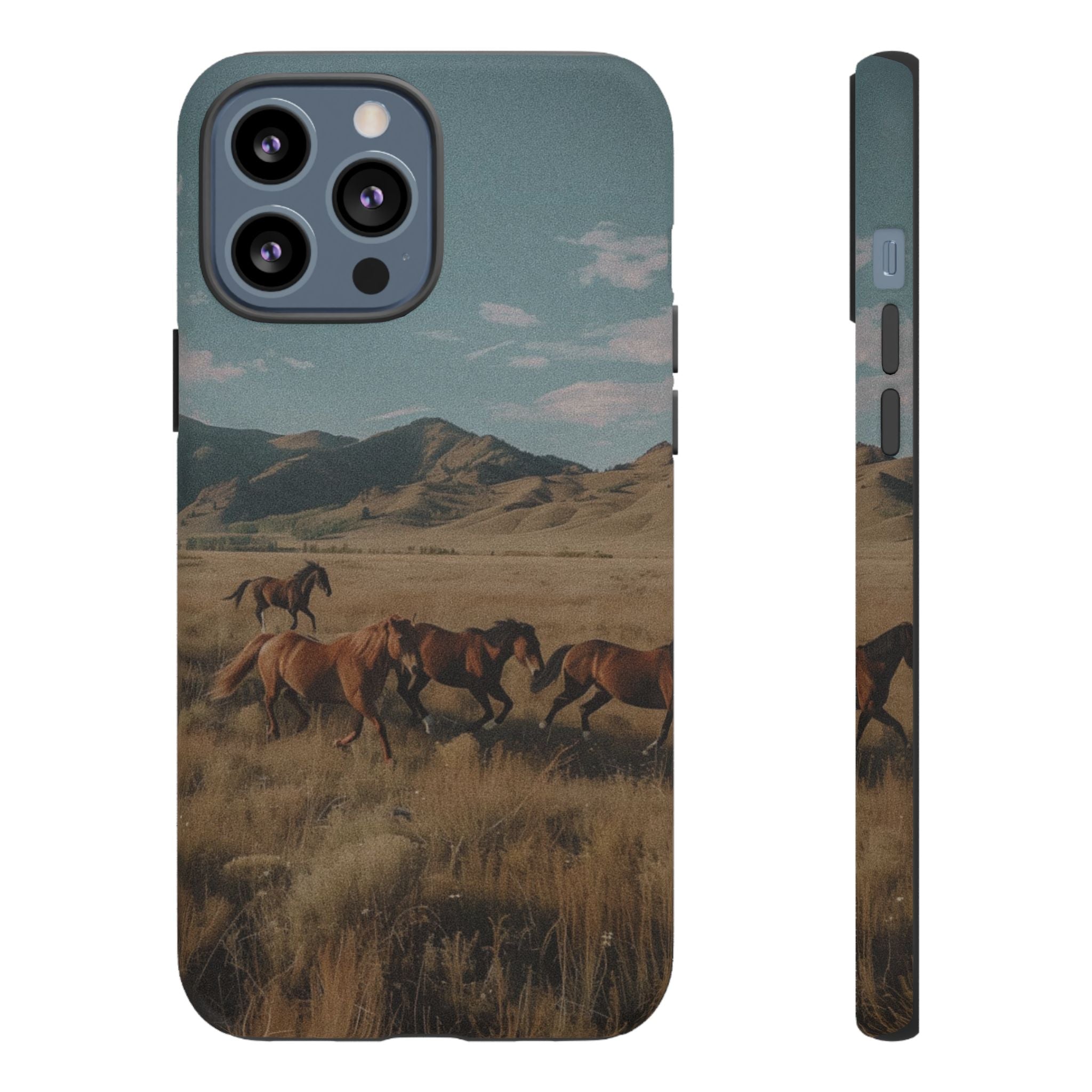 Wild Mustang – Durable Protective iPhone Case with Scenic Desert Horse Design