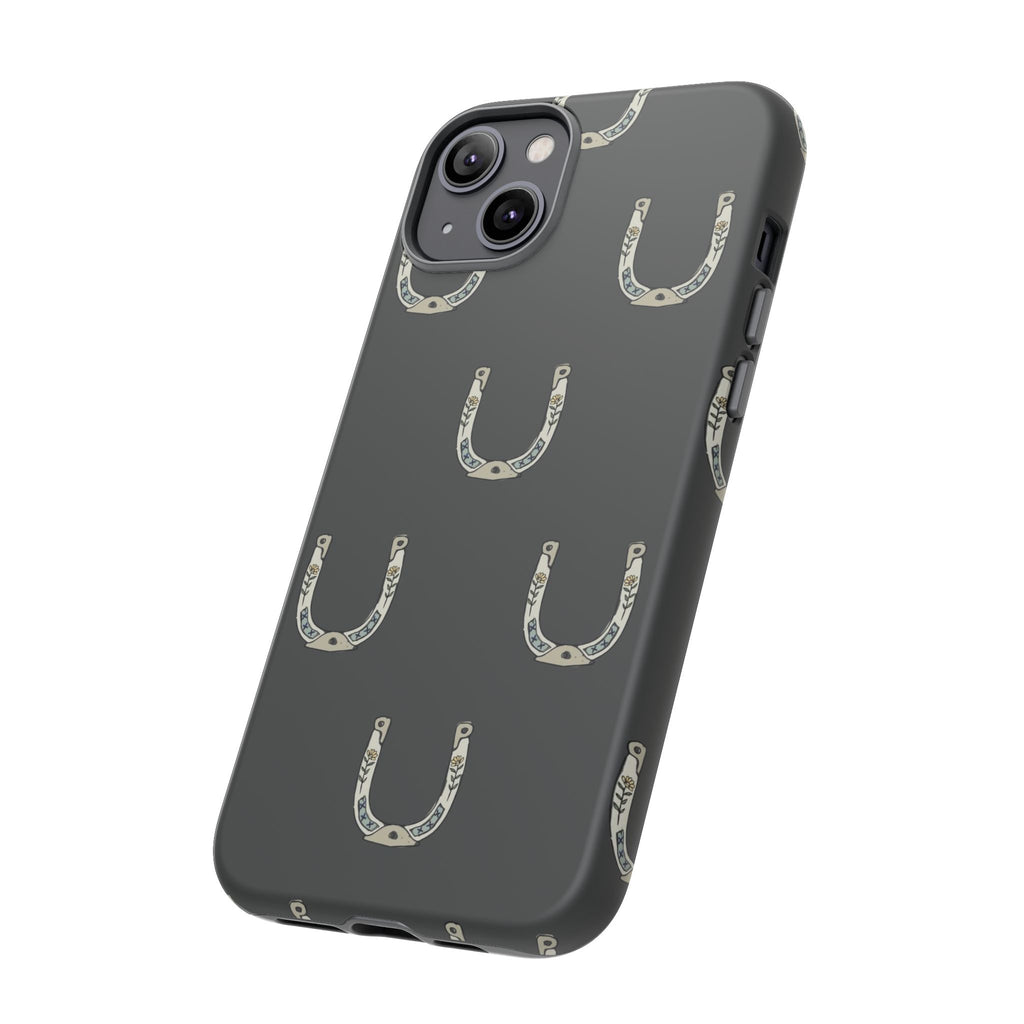 Lucky Horseshoe  — Lucky Rustic Grey iPhone Cover