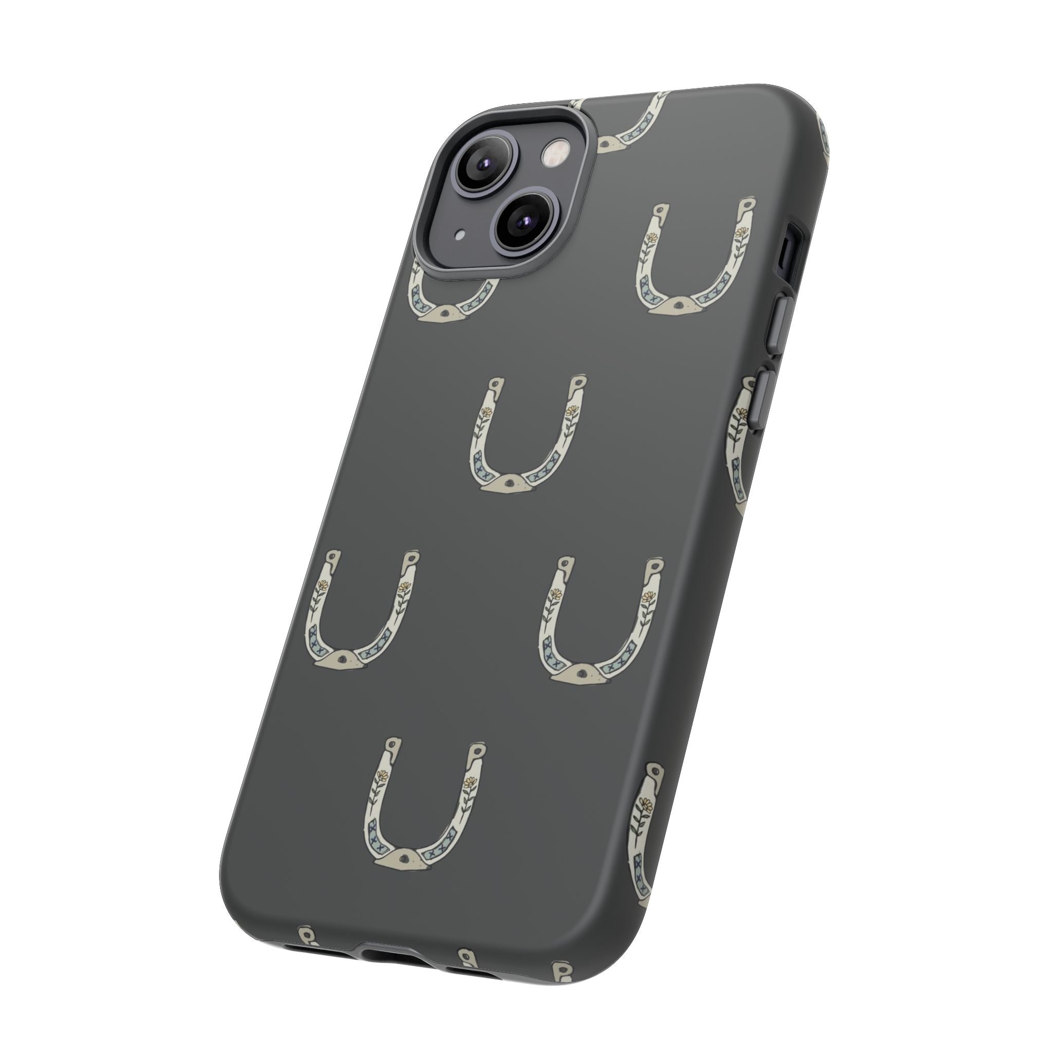 Lucky Horseshoe  — Lucky Rustic Grey iPhone Cover